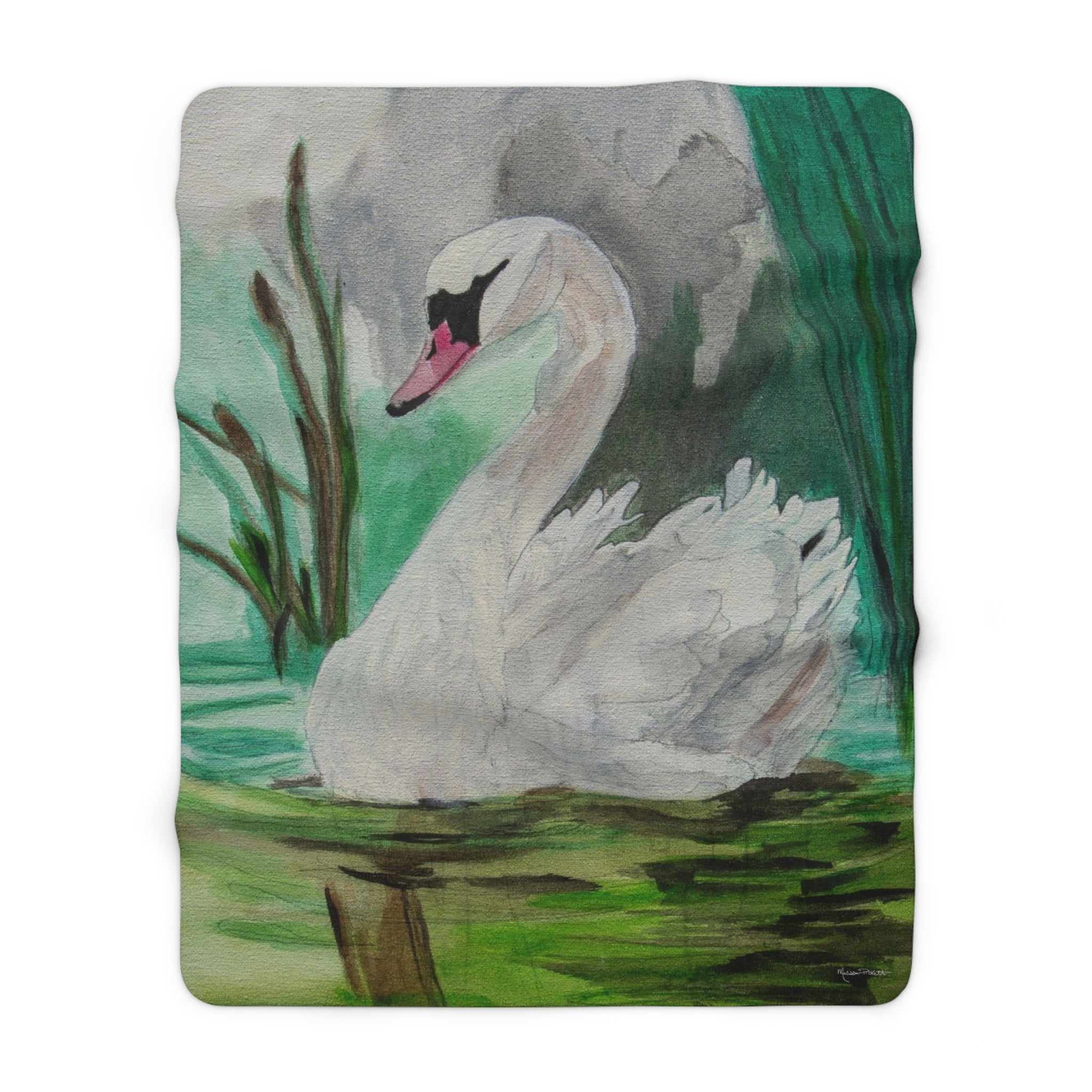 Swan | Sherpa Fleece Blanket