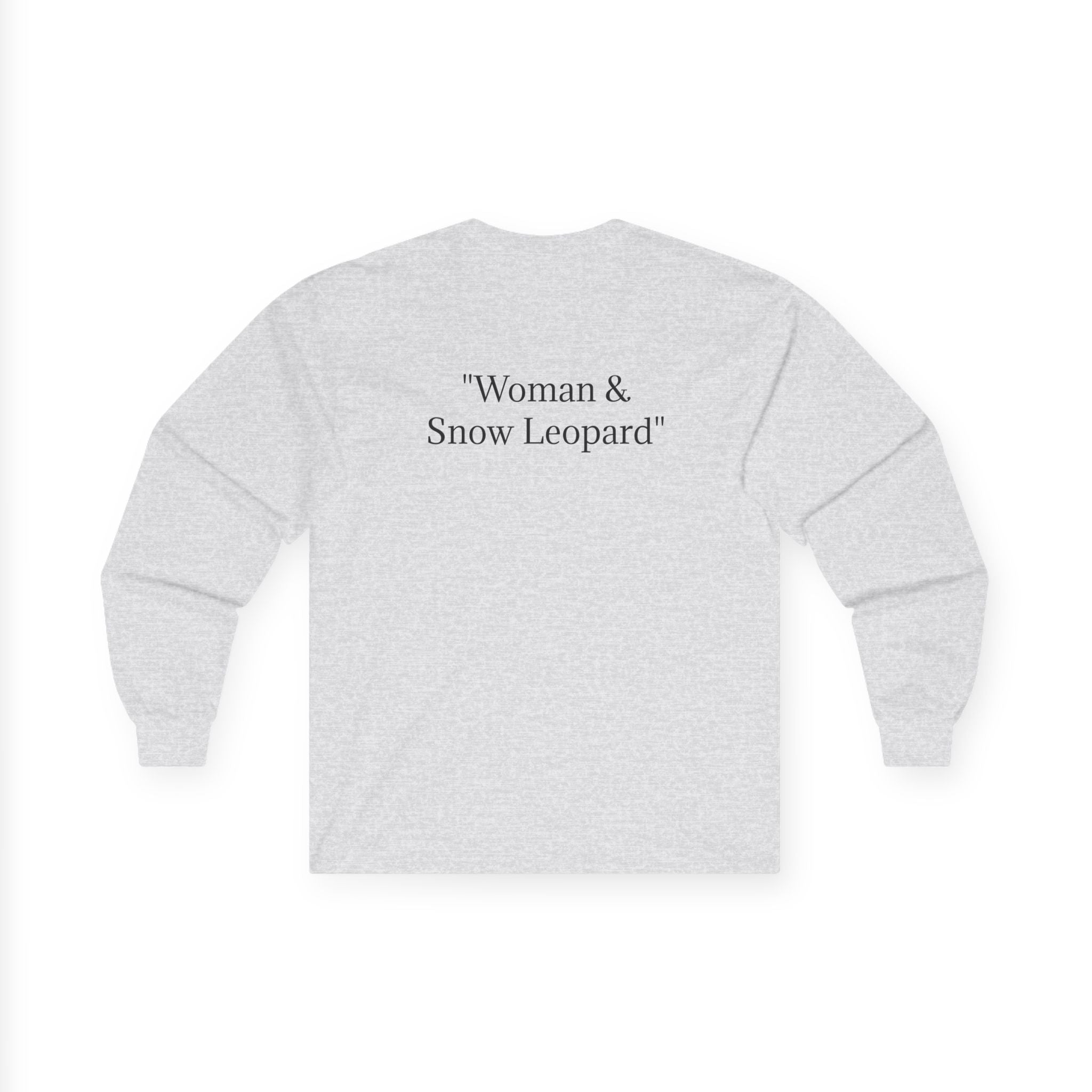 Woman & Snow Leopard | Unisex Ultra Cotton Long Sleeve Tee