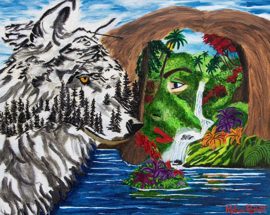 Woman & Wolf: One With Nature