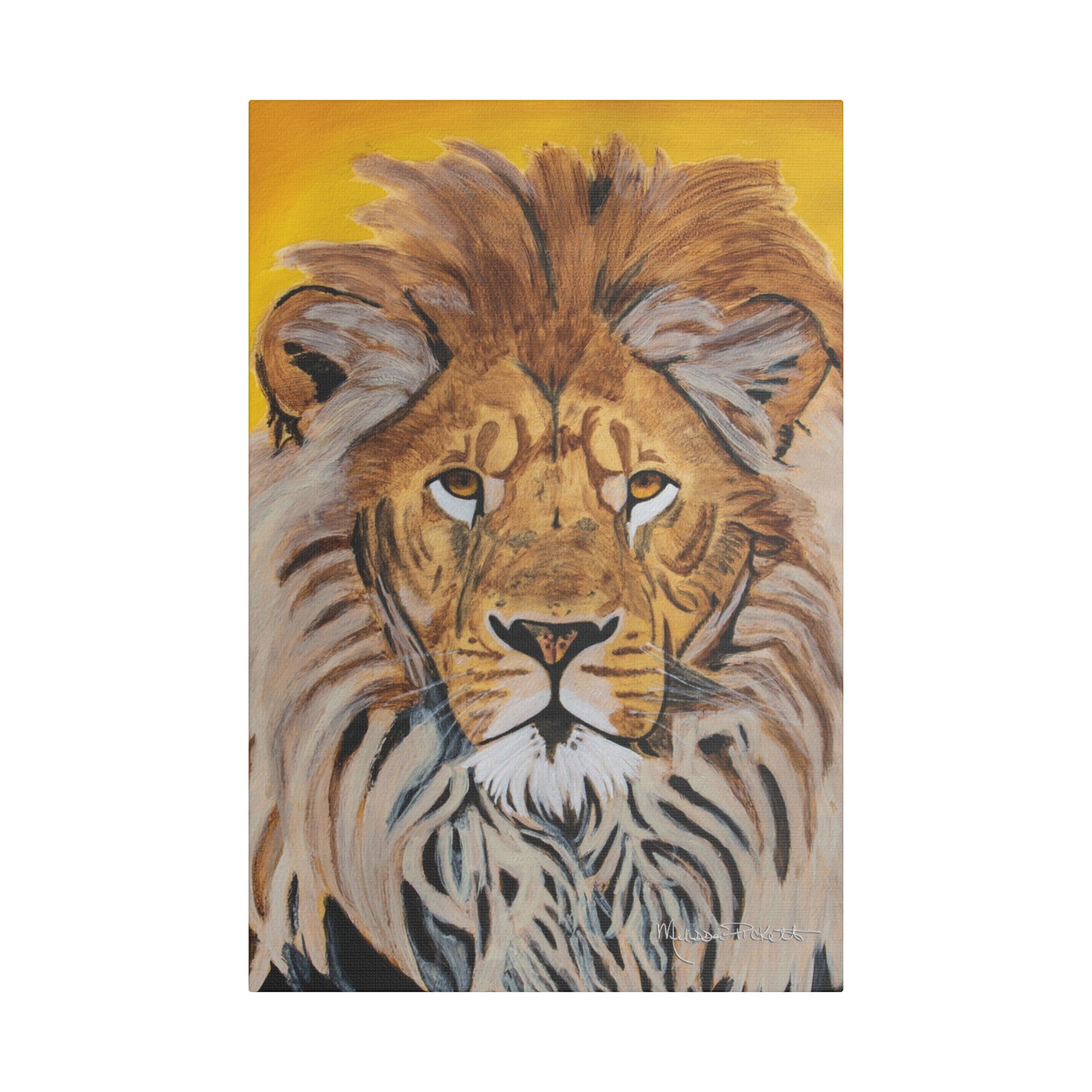 Lion | Satin Canvas, Stretched