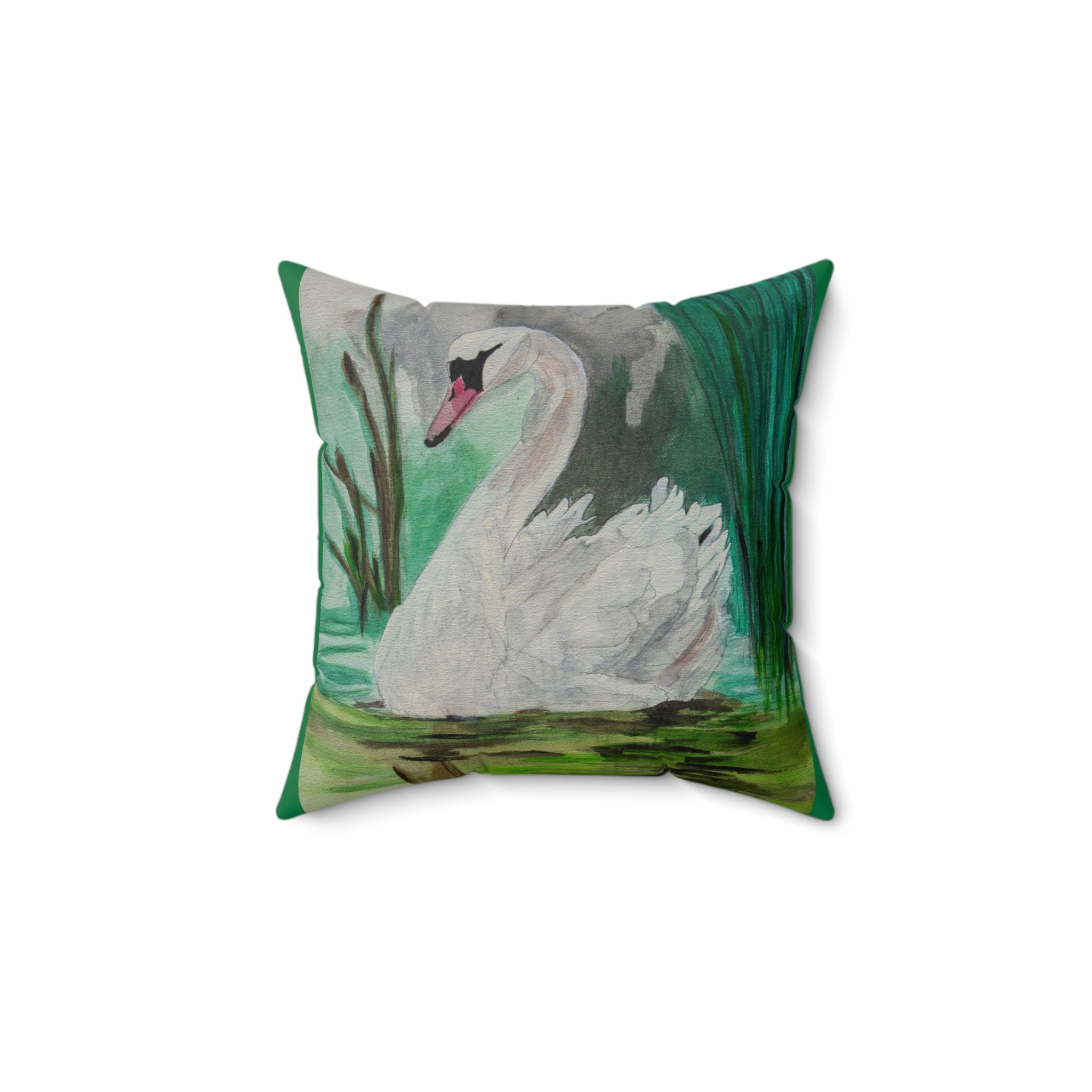 Swan | Spun Polyester Square Pillow