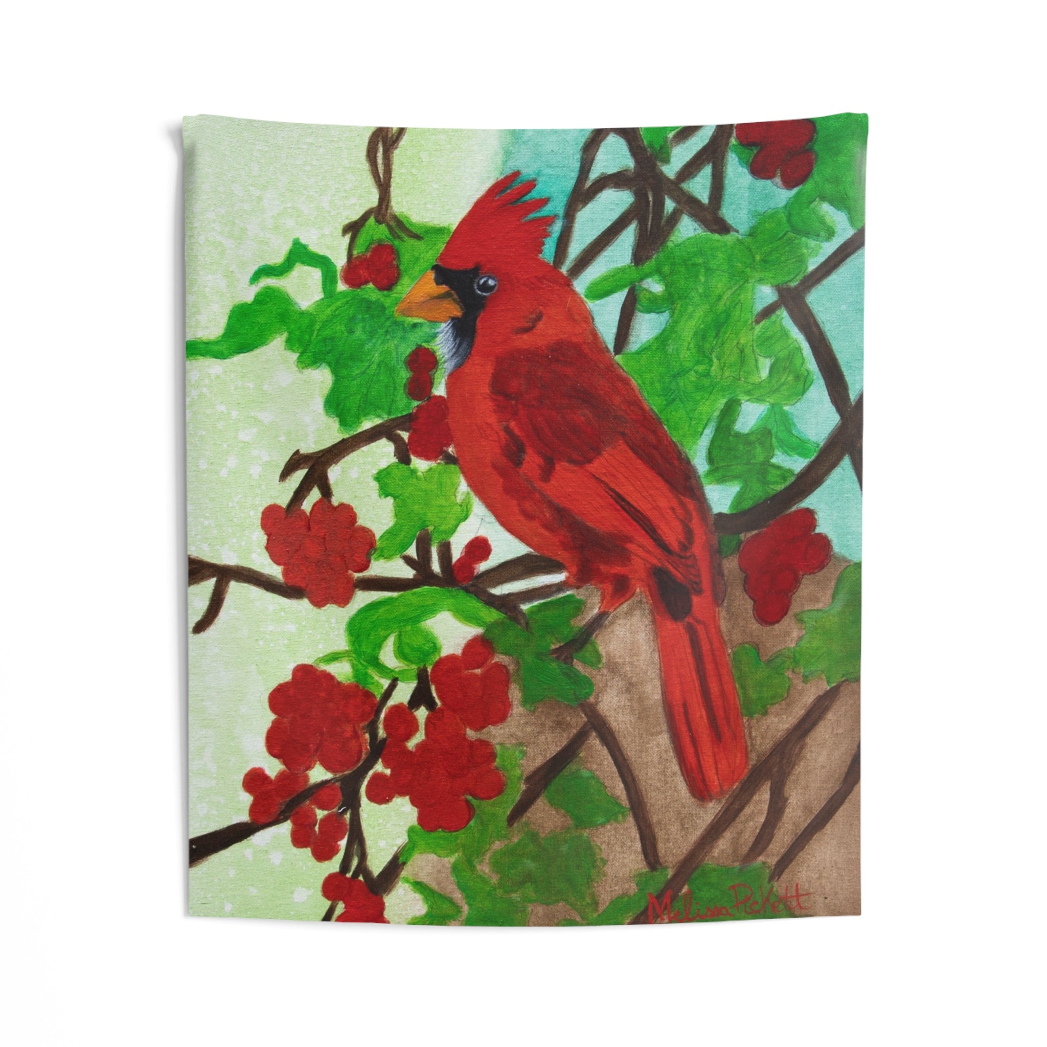 Cardinal (Green) | Indoor Wall Tapestries