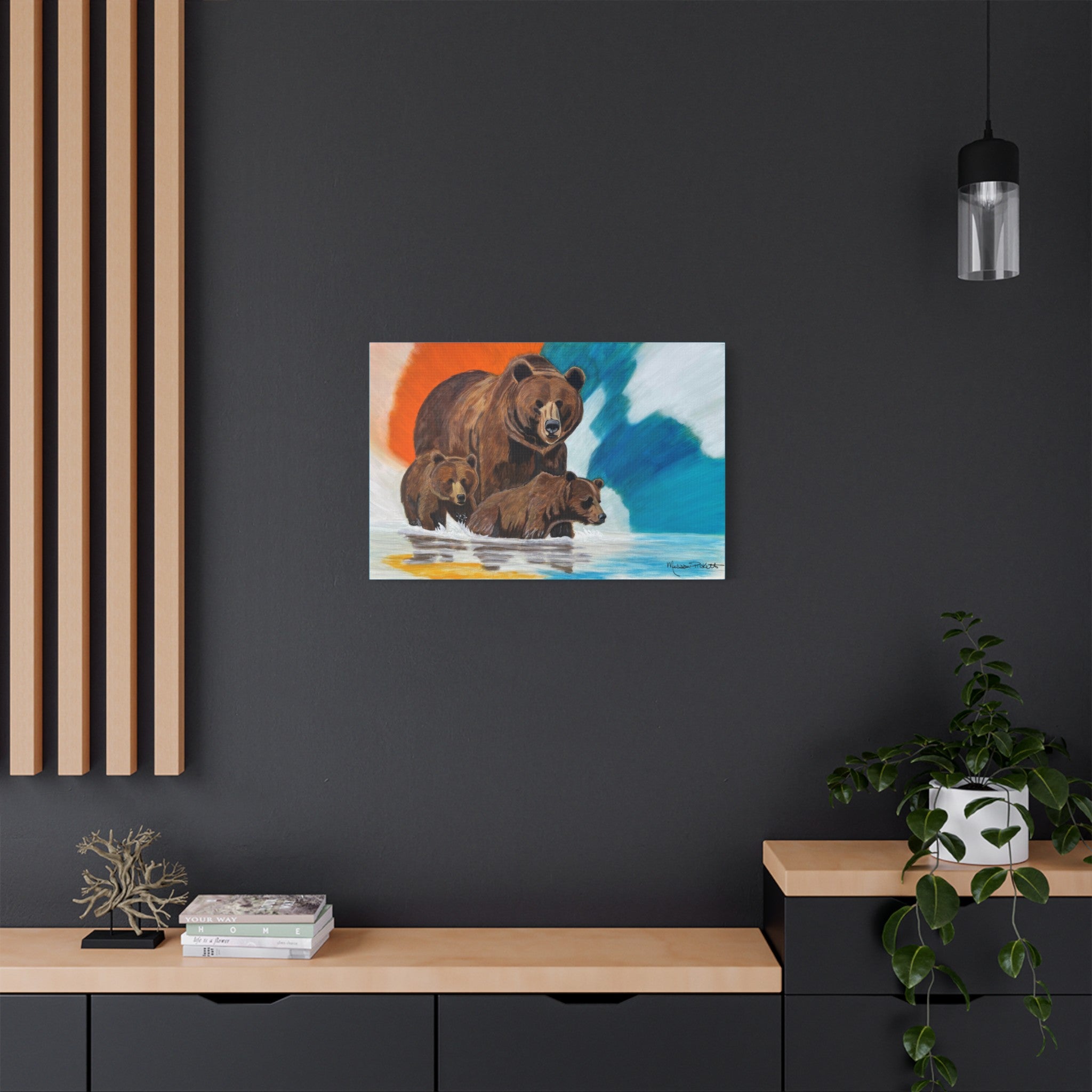 Mother Bear | Satin Canvas, Stretched