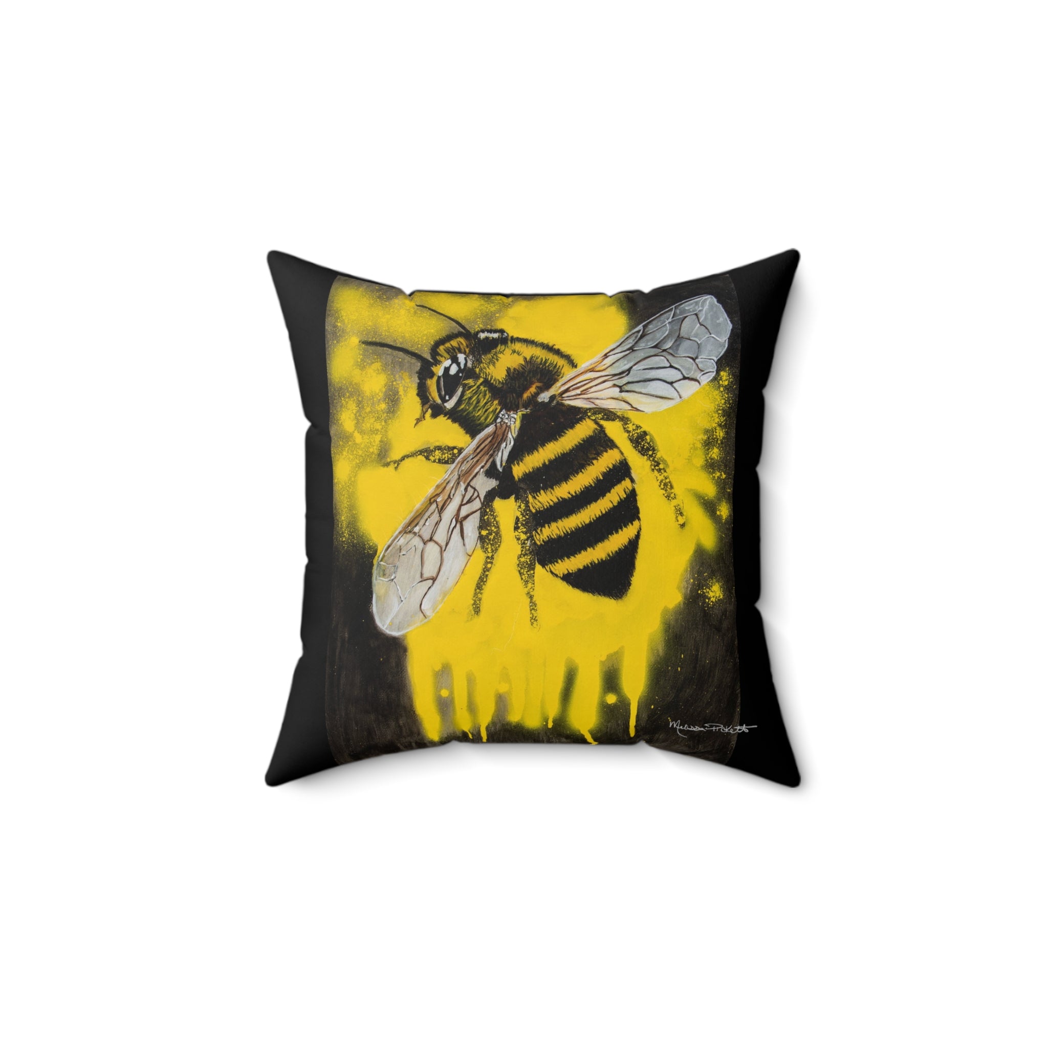 Bee on Pollen | Spun Polyester Square Pillow