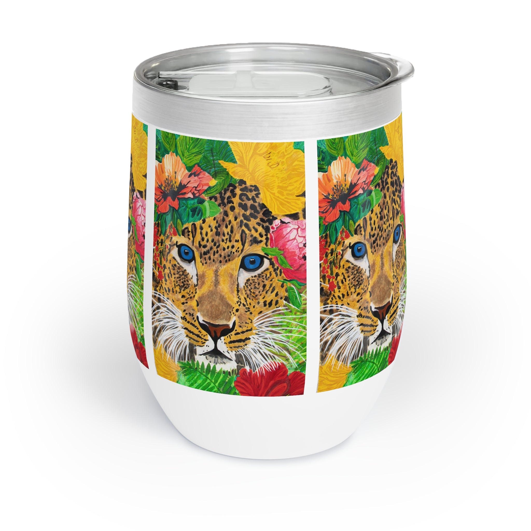 Jaguar & Flowers | Chill Wine Tumbler