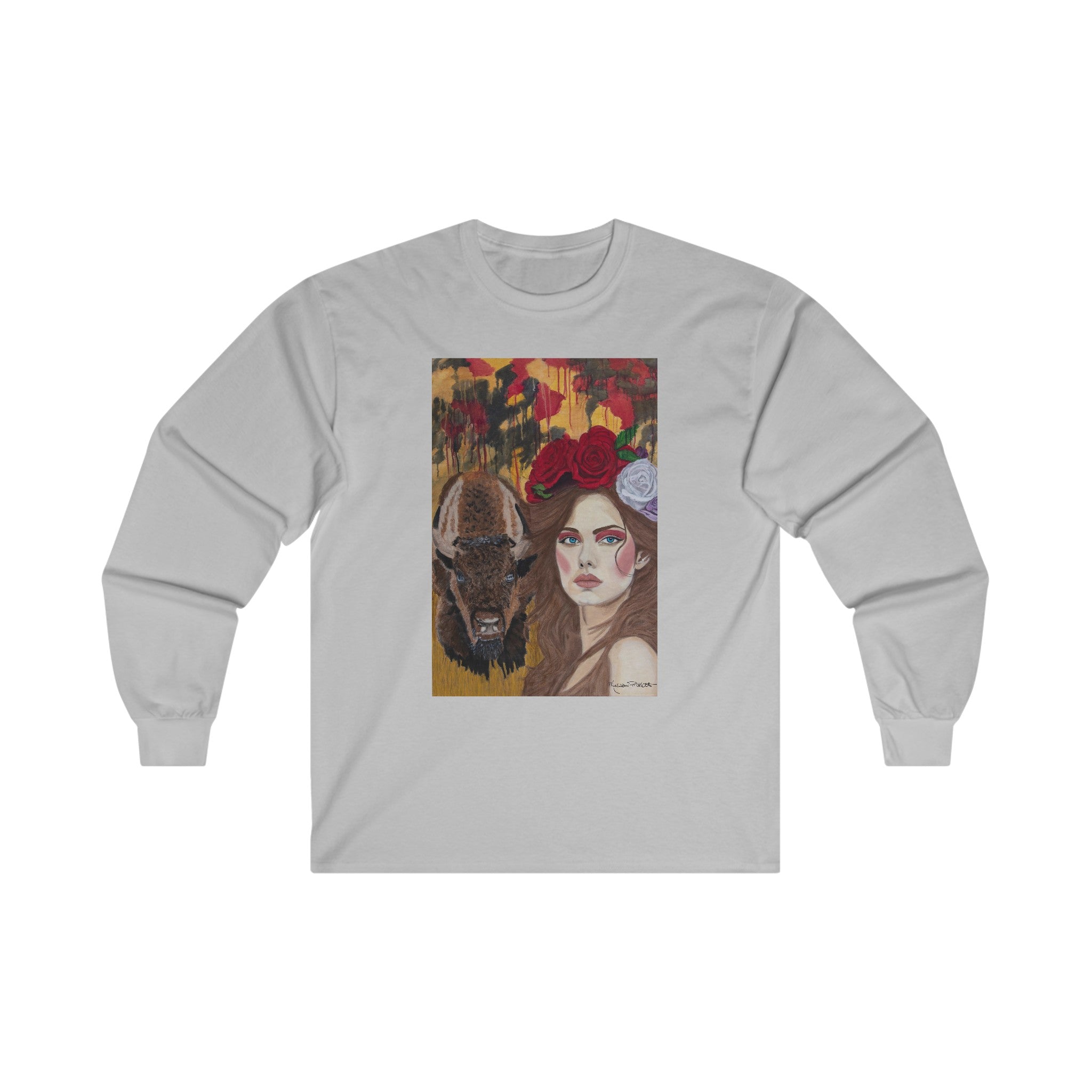 Woman & Bison | Unisex Ultra Cotton Long Sleeve Tee