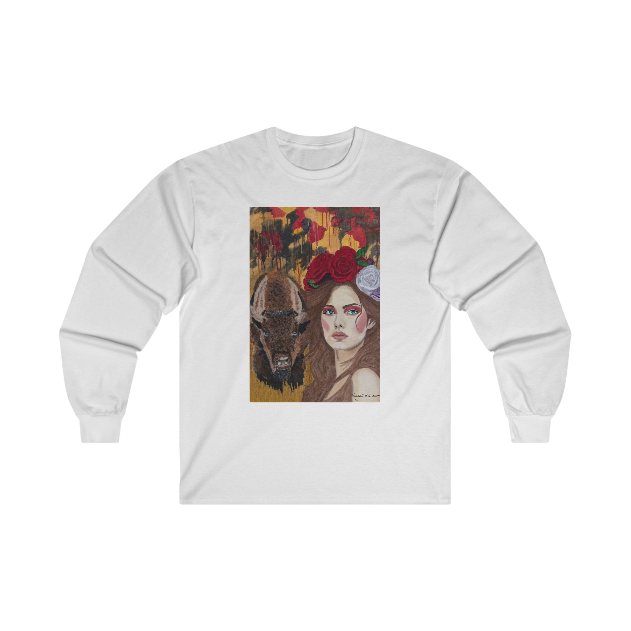 Woman & Bison | Unisex Ultra Cotton Long Sleeve Tee