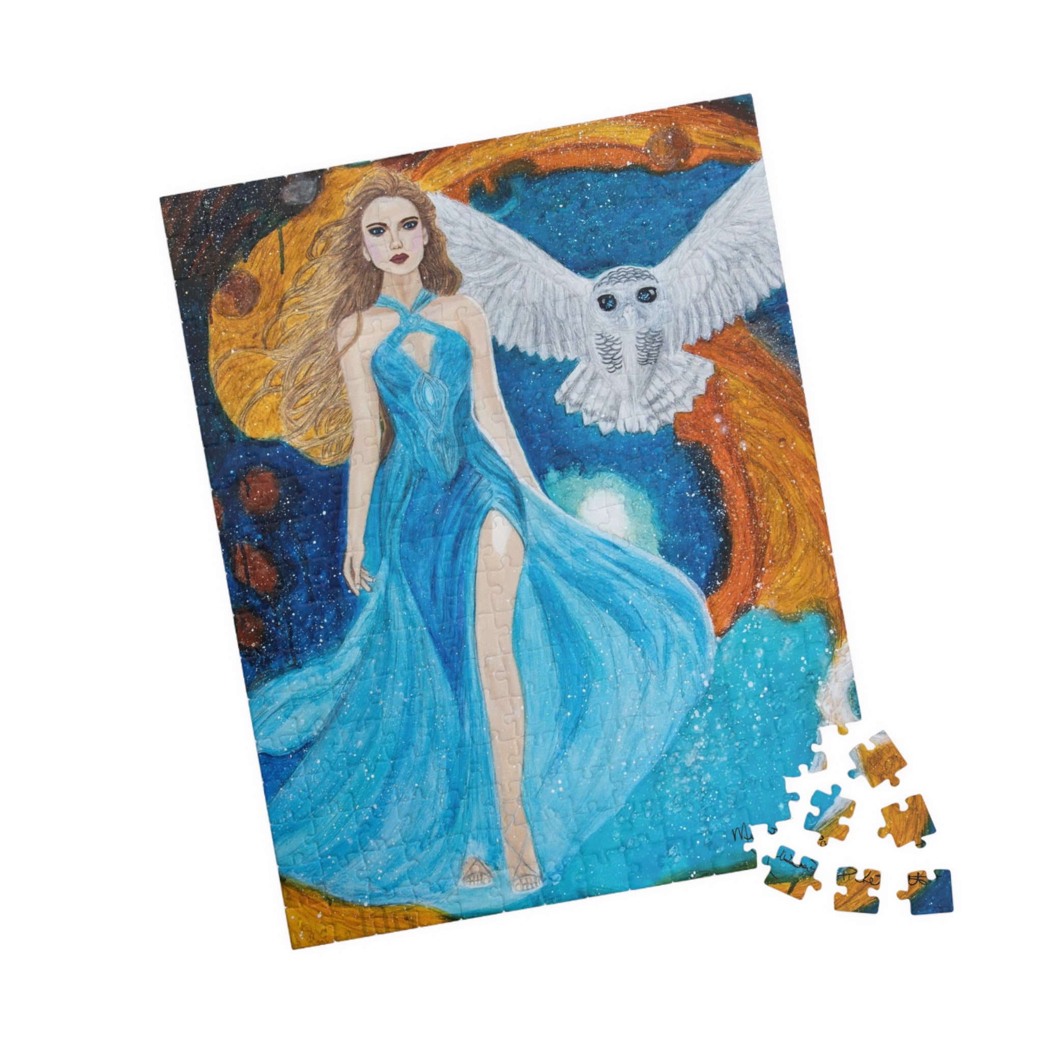 Galaxy Girl with Owl | Puzzle (110, 252, 520, 1014-piece)