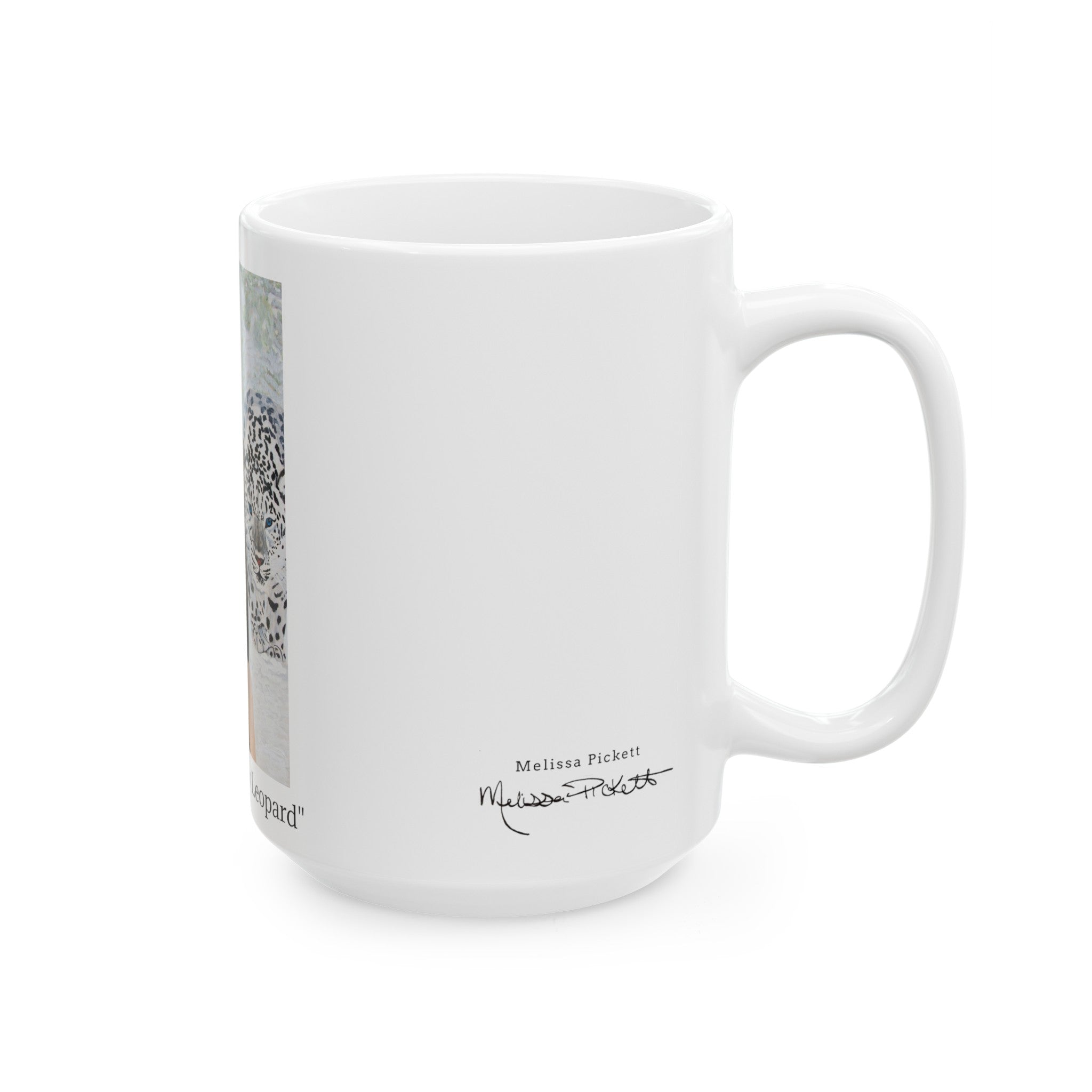 Woman & Snow Leopard | Ceramic Mug, (11oz, 15oz)