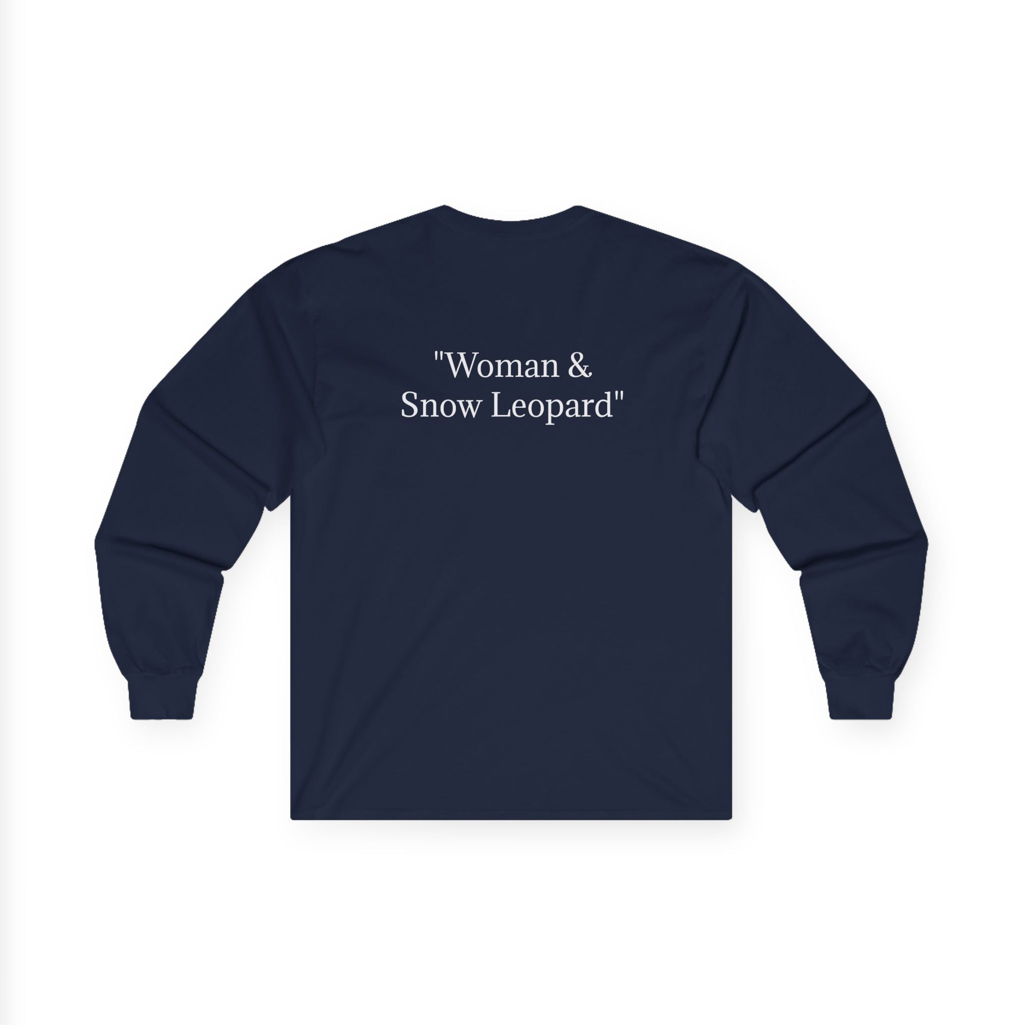 Woman & Snow Leopard | Unisex Ultra Cotton Long Sleeve Tee