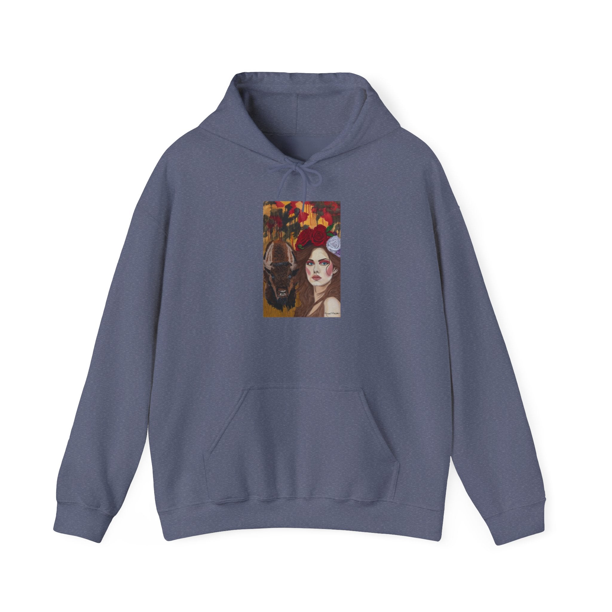 Woman & Bison | Unisex Heavy Blend™ Hooded Sweatshirt