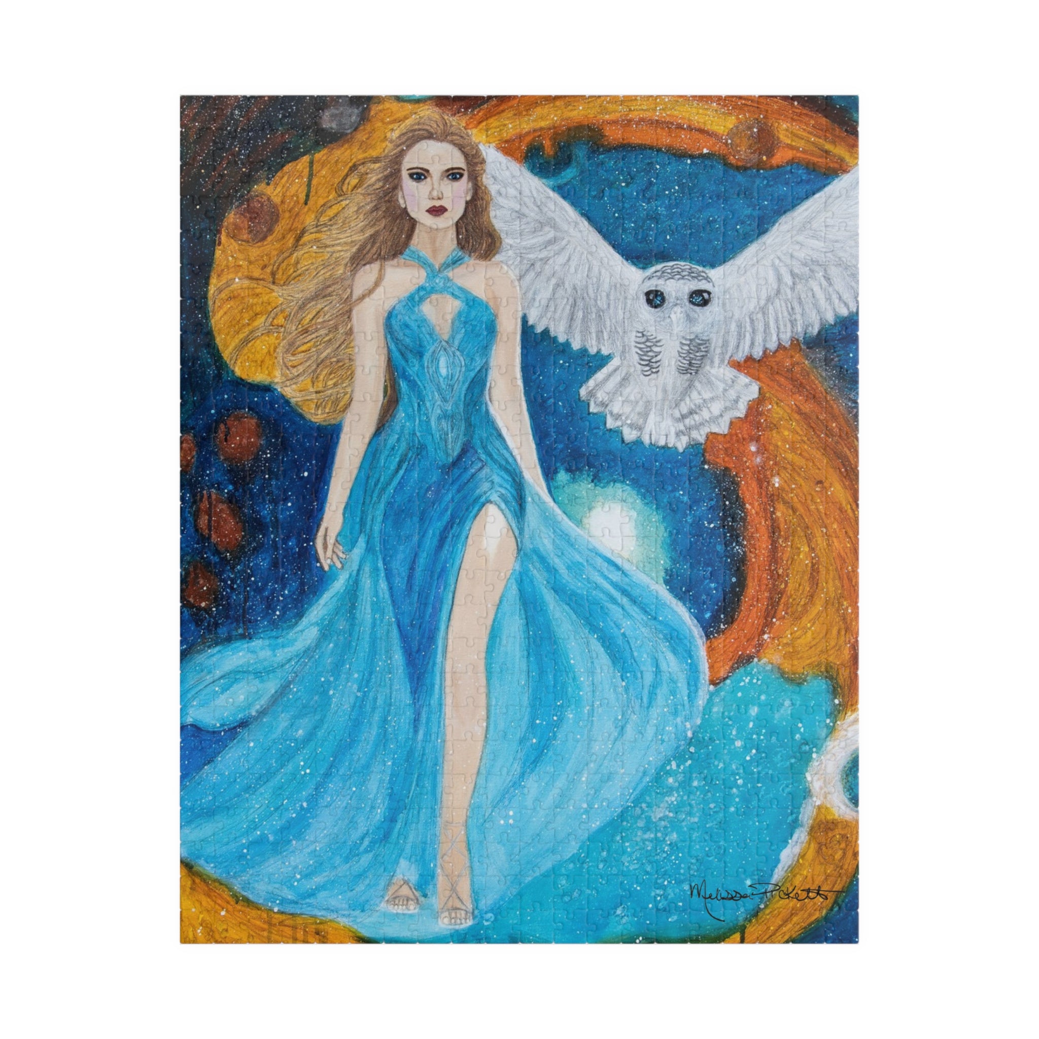 Galaxy Girl with Owl | Puzzle (110, 252, 520, 1014-piece)