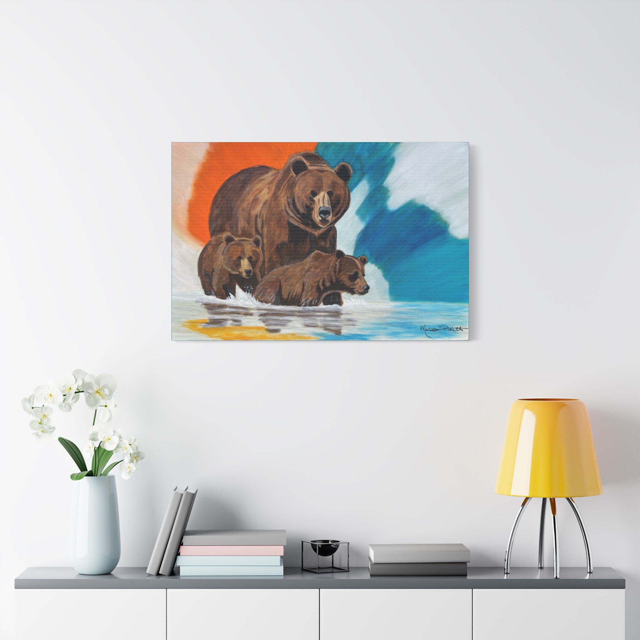 Mother Bear | Satin Canvas, Stretched