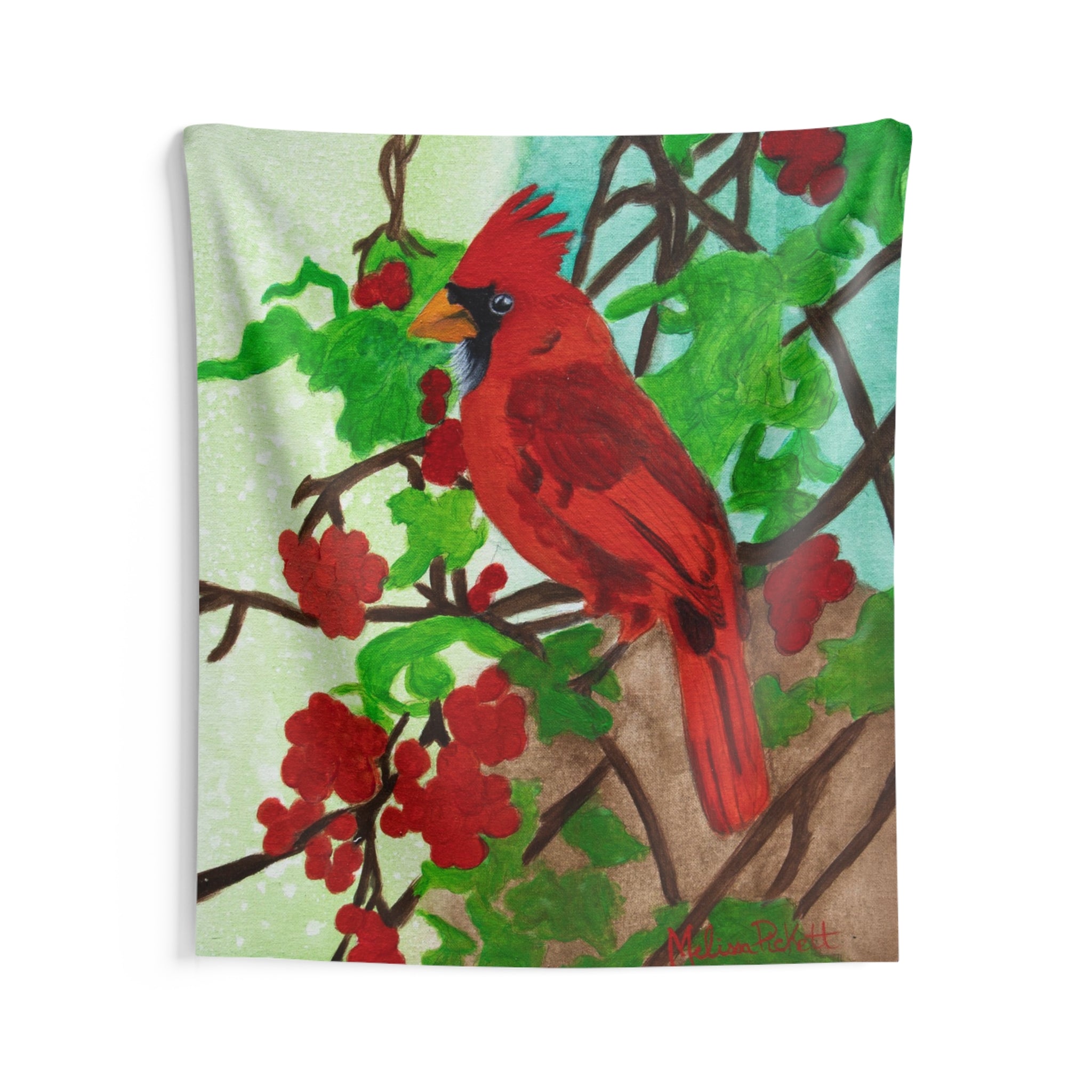 Cardinal (Green) | Indoor Wall Tapestries