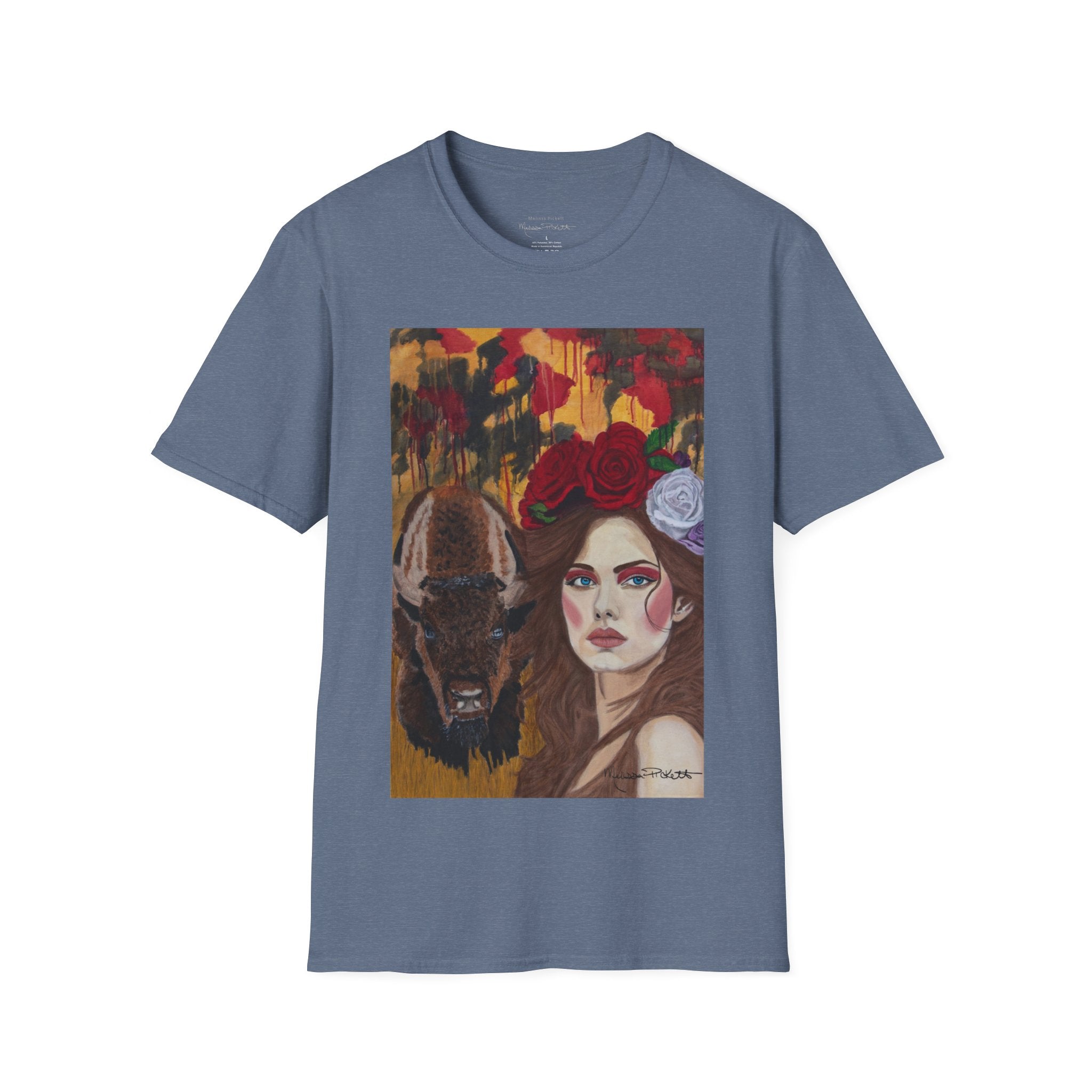 Woman & Bison | Unisex Softstyle T-Shirt