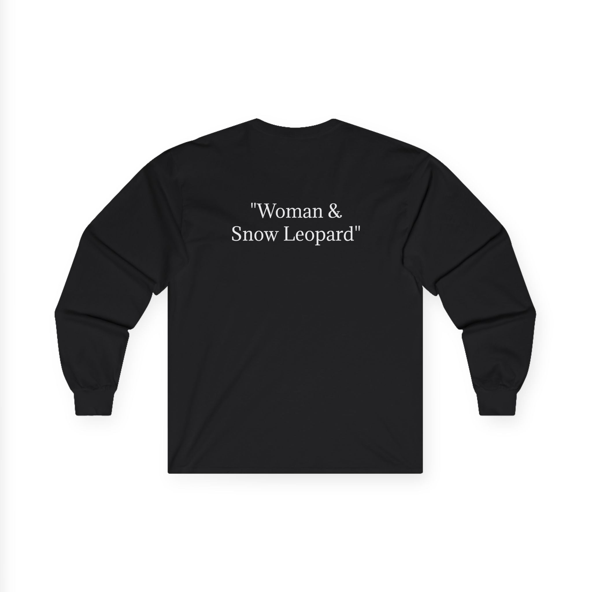 Woman & Snow Leopard | Unisex Ultra Cotton Long Sleeve Tee