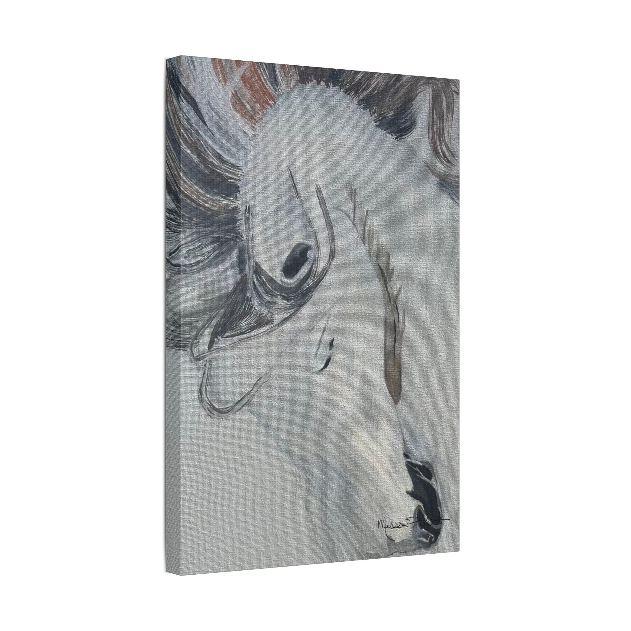 White Horse | Satin Canvas, Stretched