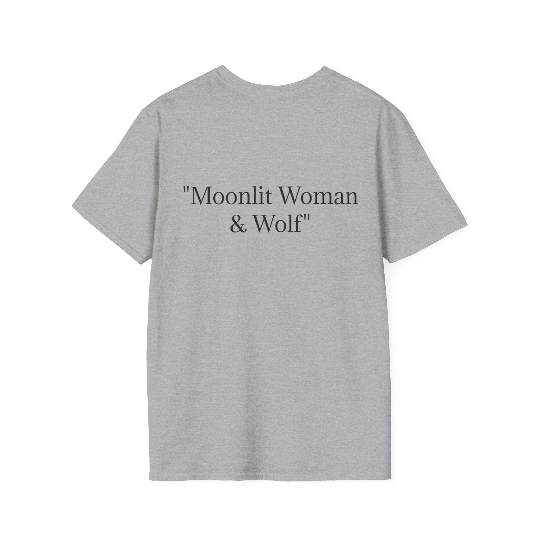 Moonlit Woman & Wolf | Unisex Softstyle T-Shirt