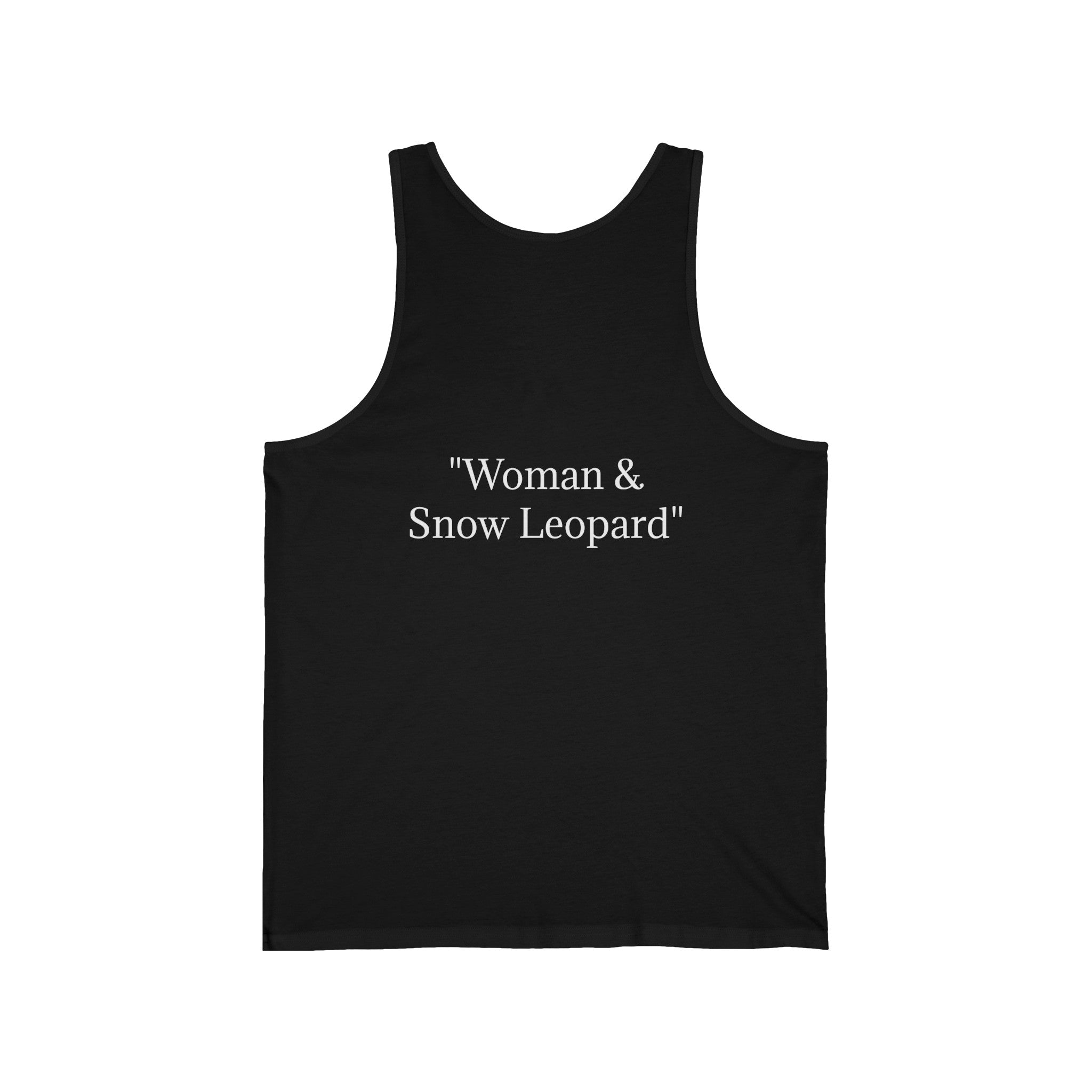 Woman & Snow Leopard | Unisex Jersey Tank