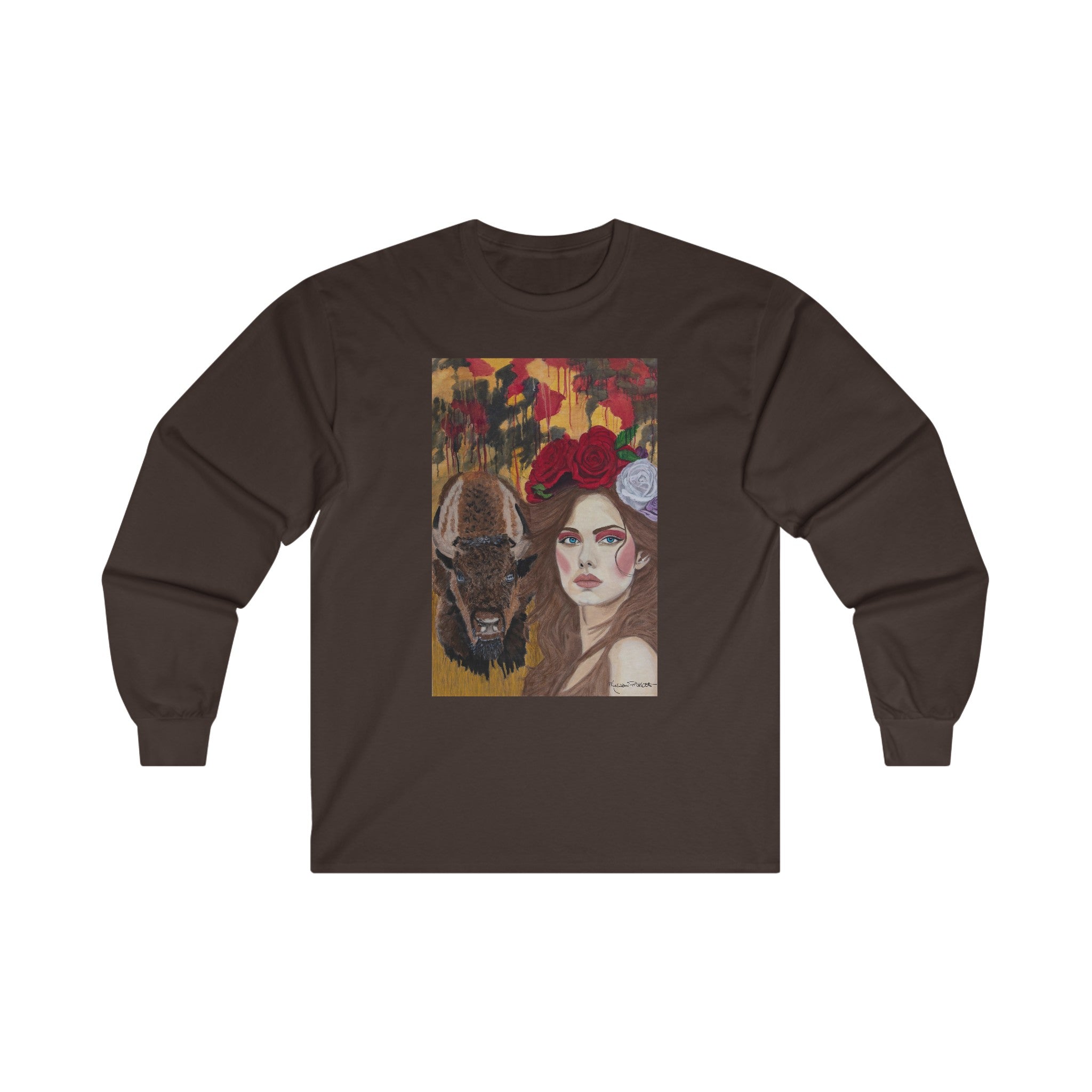 Woman & Bison | Unisex Ultra Cotton Long Sleeve Tee