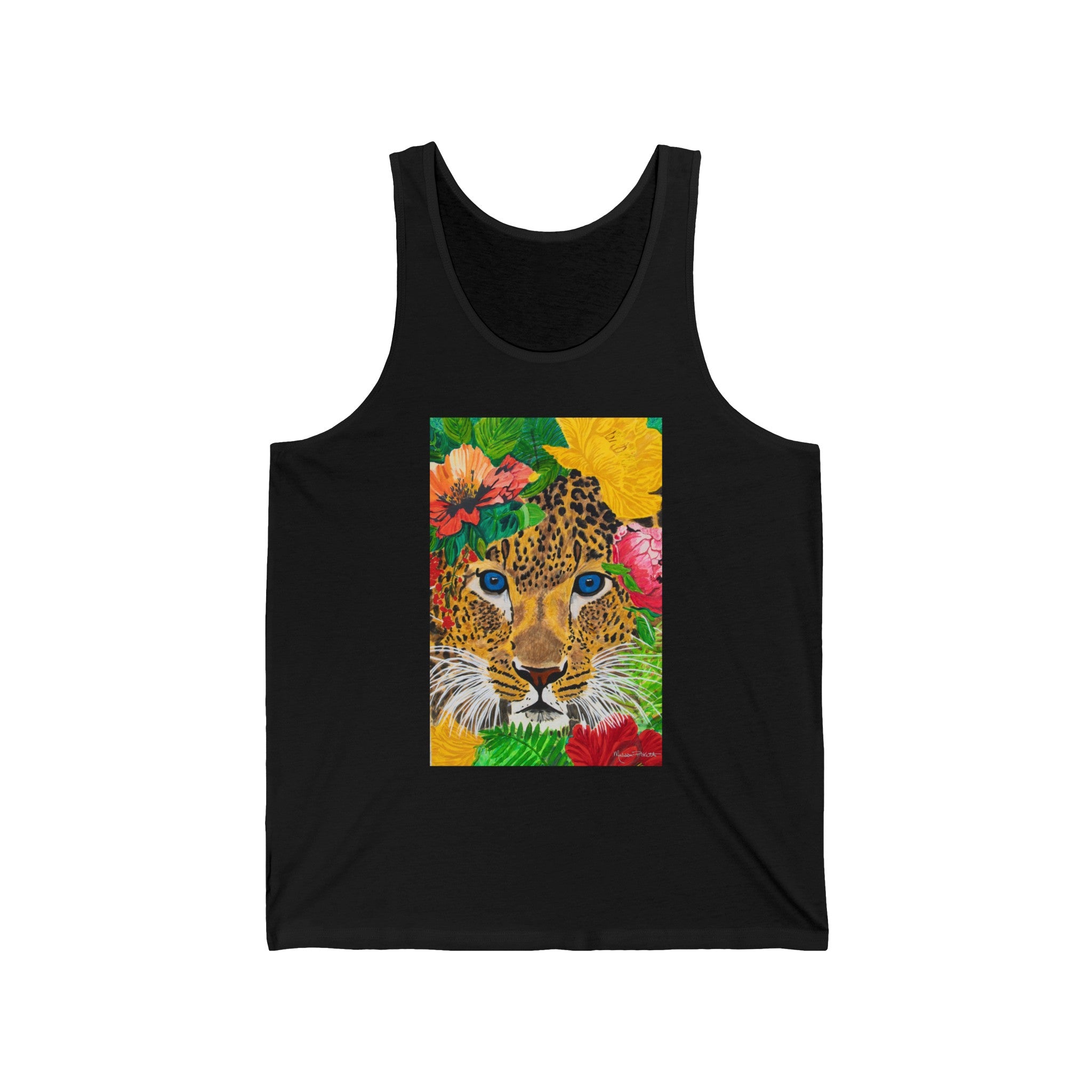 Jaguar & Flowers | Unisex Jersey Tank