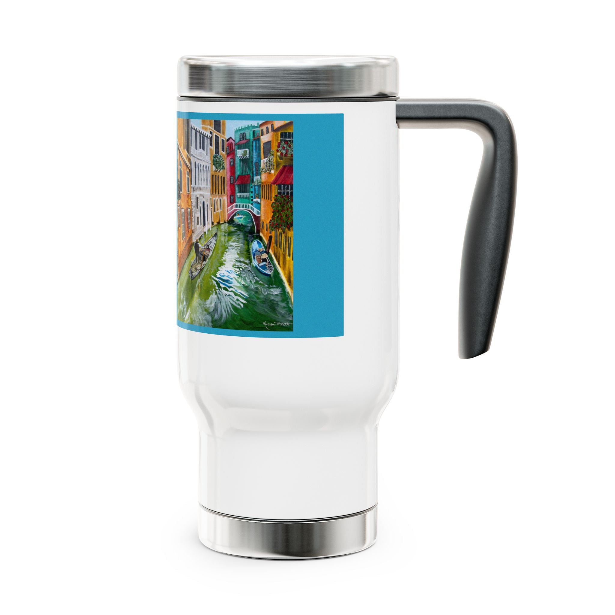 Venice | Stainless Steel Travel Mug with Handle, 14oz