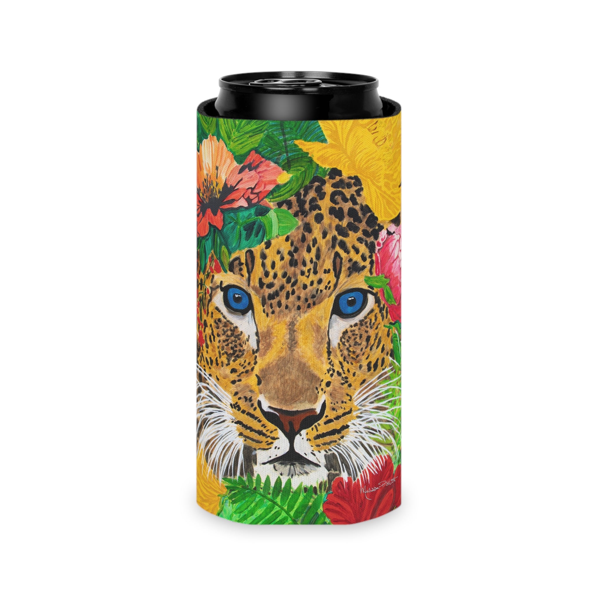 Jaguar & Flowers | Can Cooler