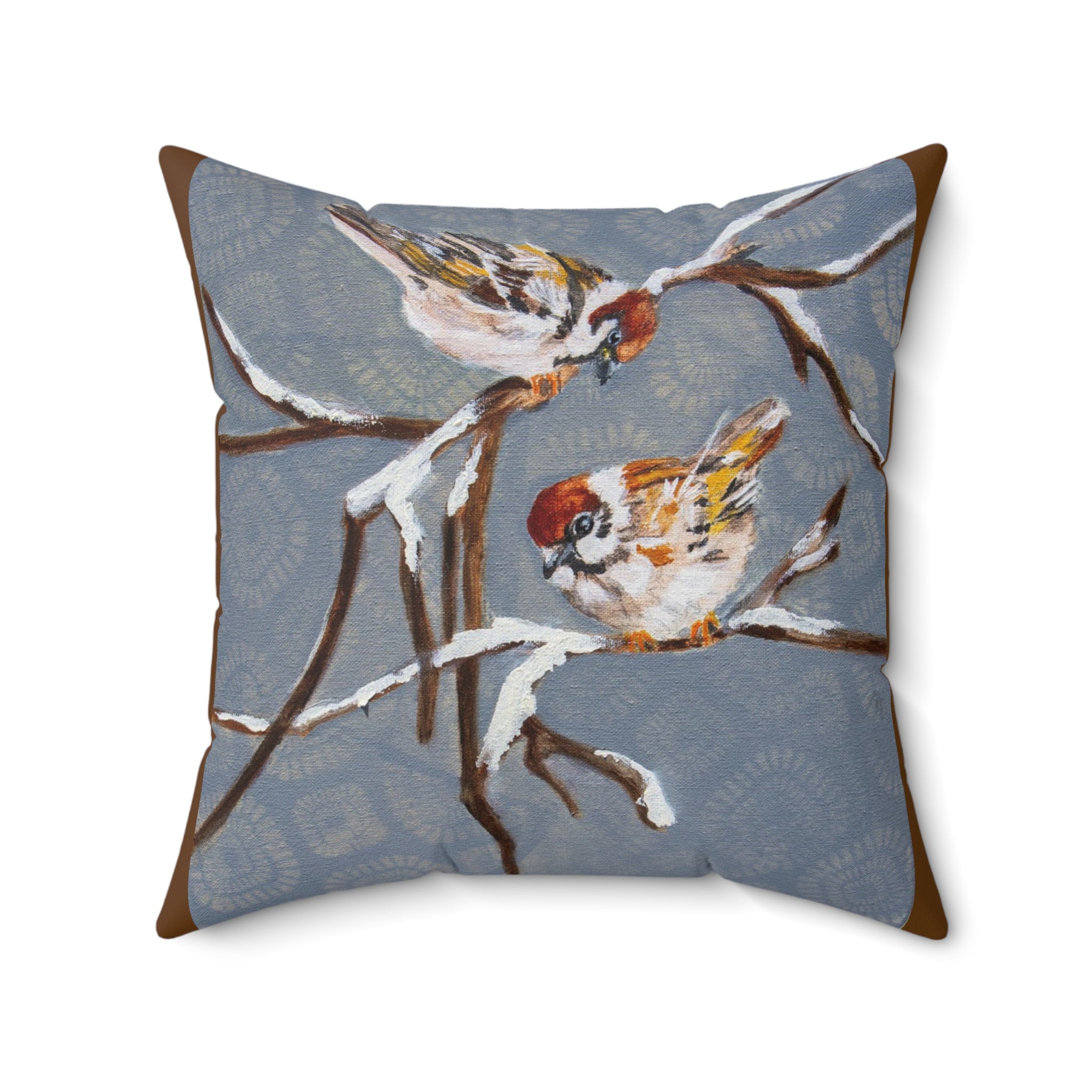 Two Birds | Spun Polyester Square Pillow