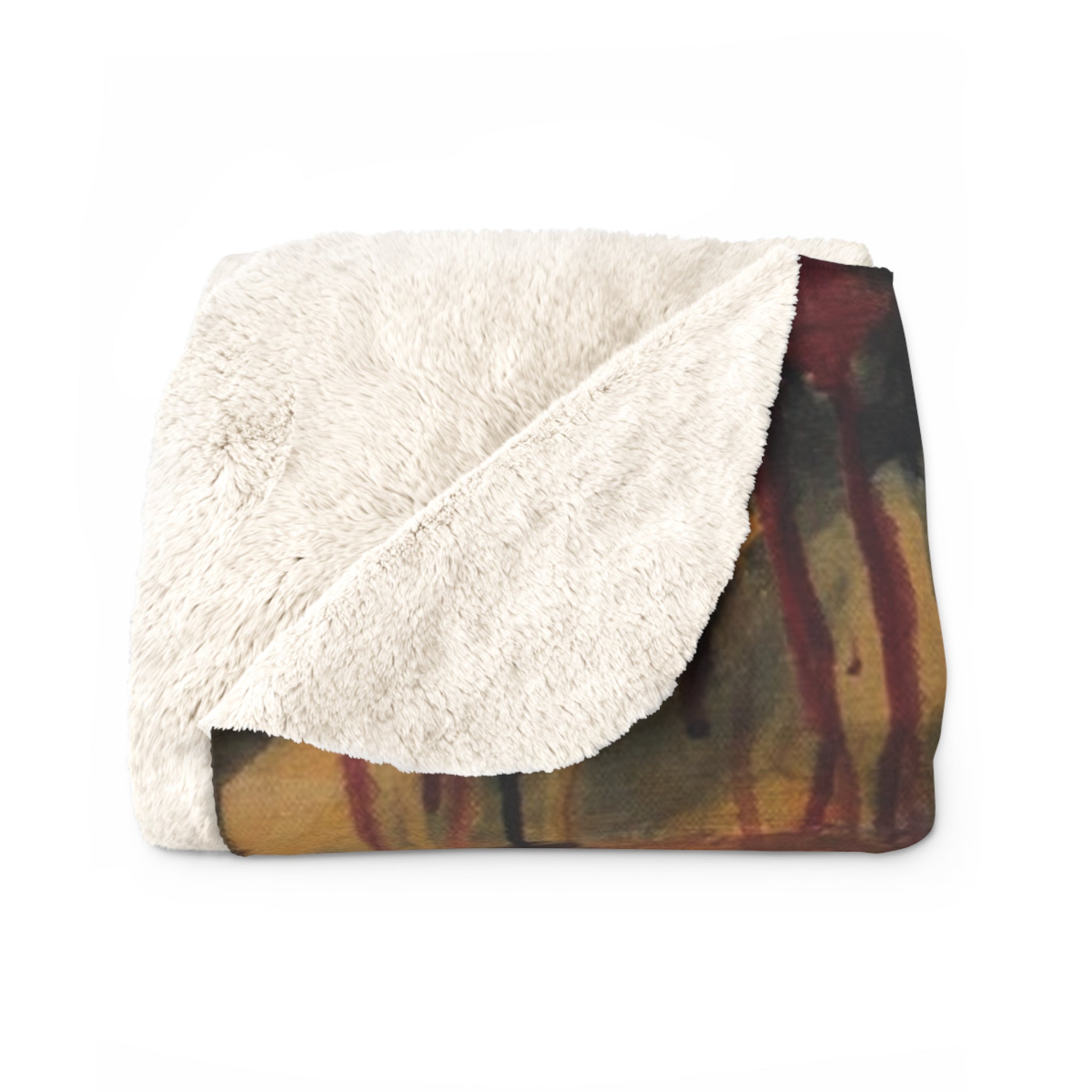 Woman & Bison | Sherpa Fleece Blanket