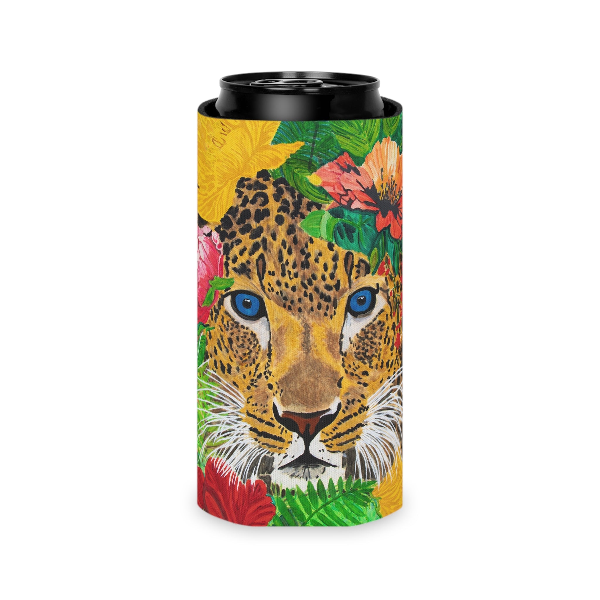 Jaguar & Flowers | Can Cooler