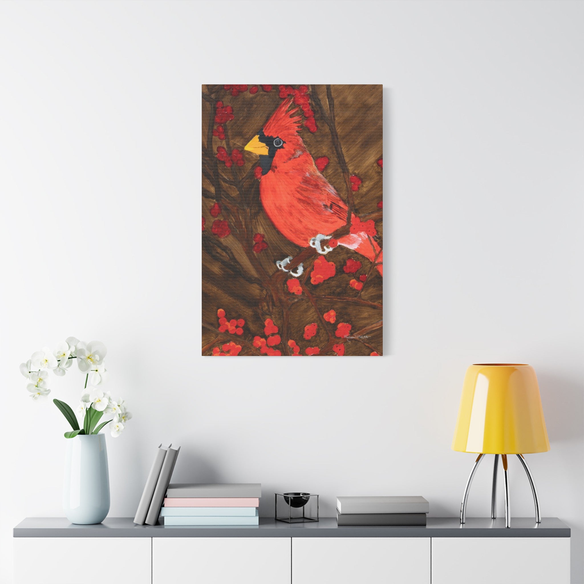 Cardinal | Satin Canvas, Stretched