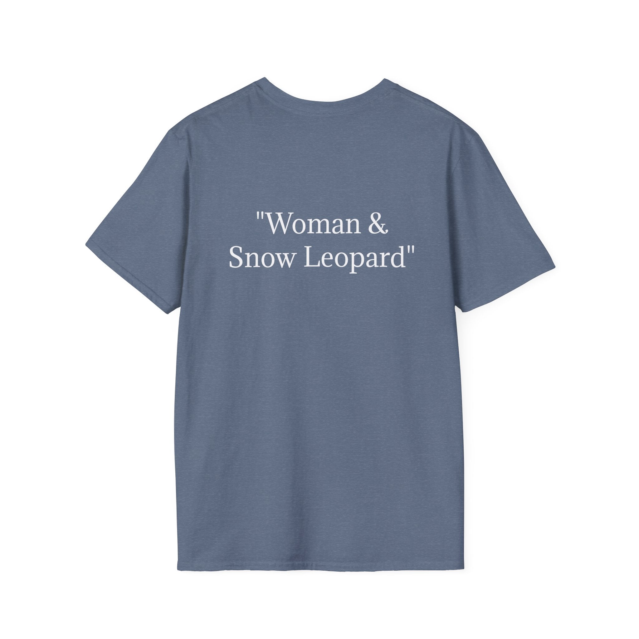 Woman & Snow Leopard | Unisex Softstyle T-Shirt