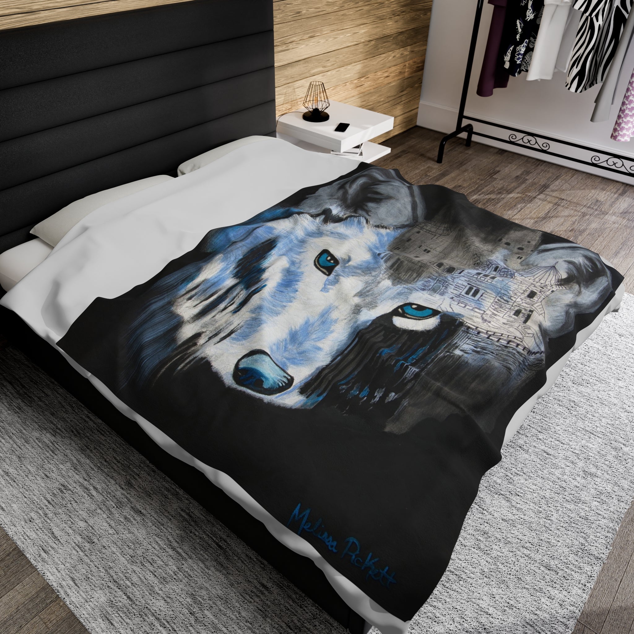 Wolftown | Velveteen Plush Blanket