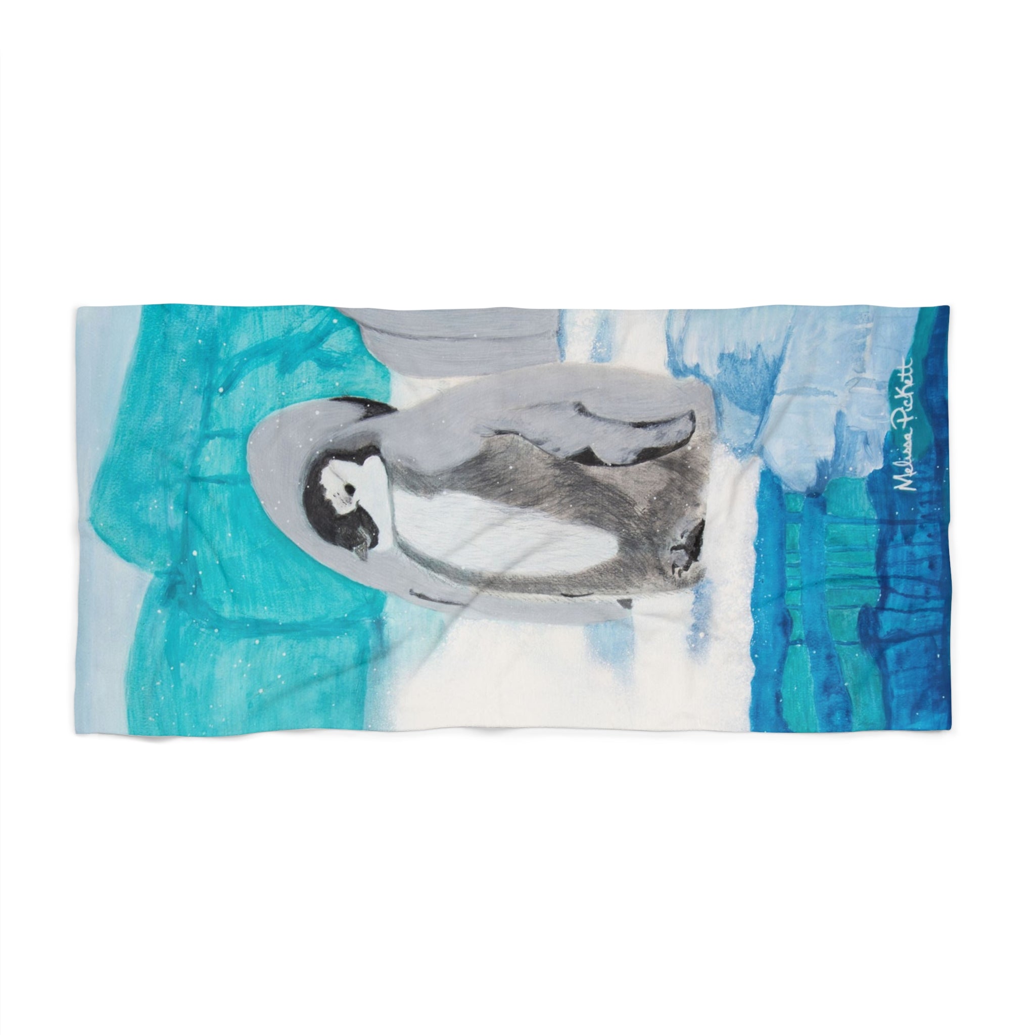 Happy Penguin Walking | Beach Towel