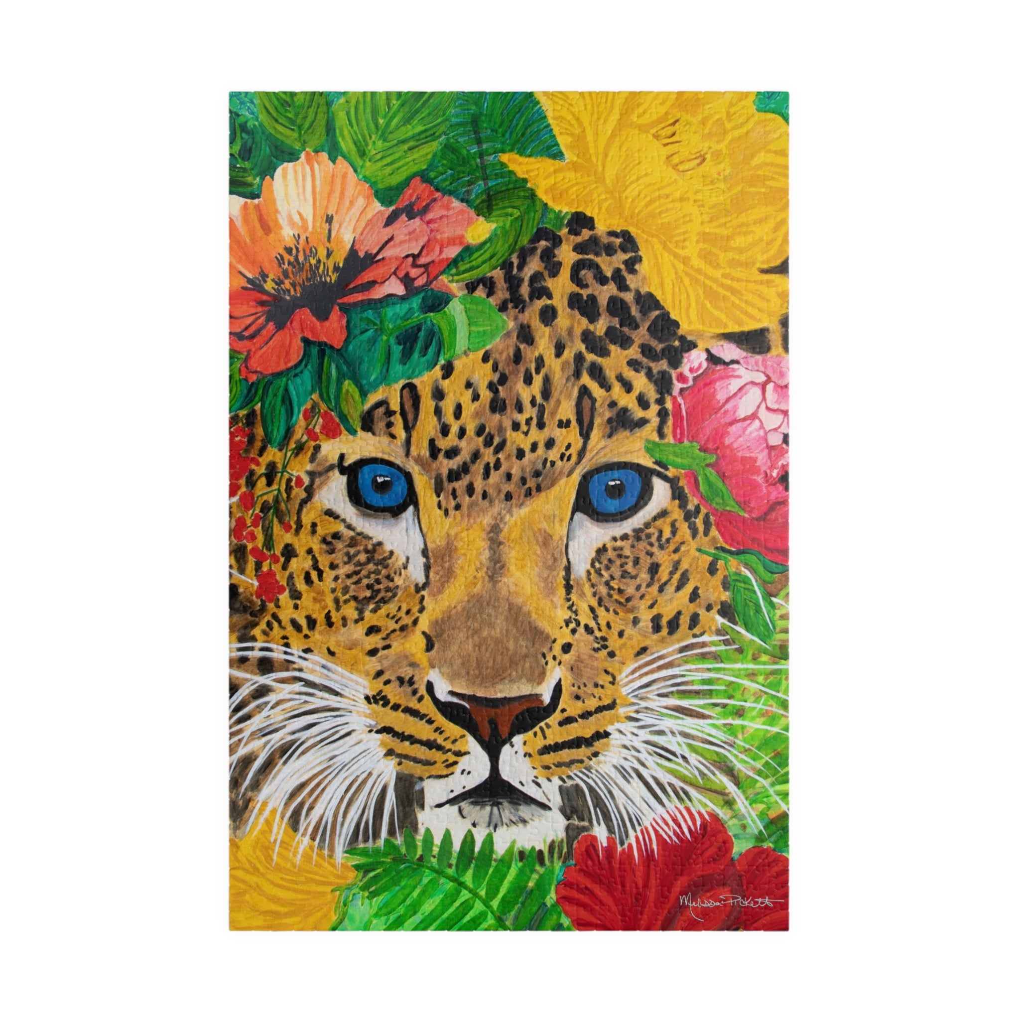 Jaguar & Flowers | Puzzle (110, 252, 520, 1014-piece)