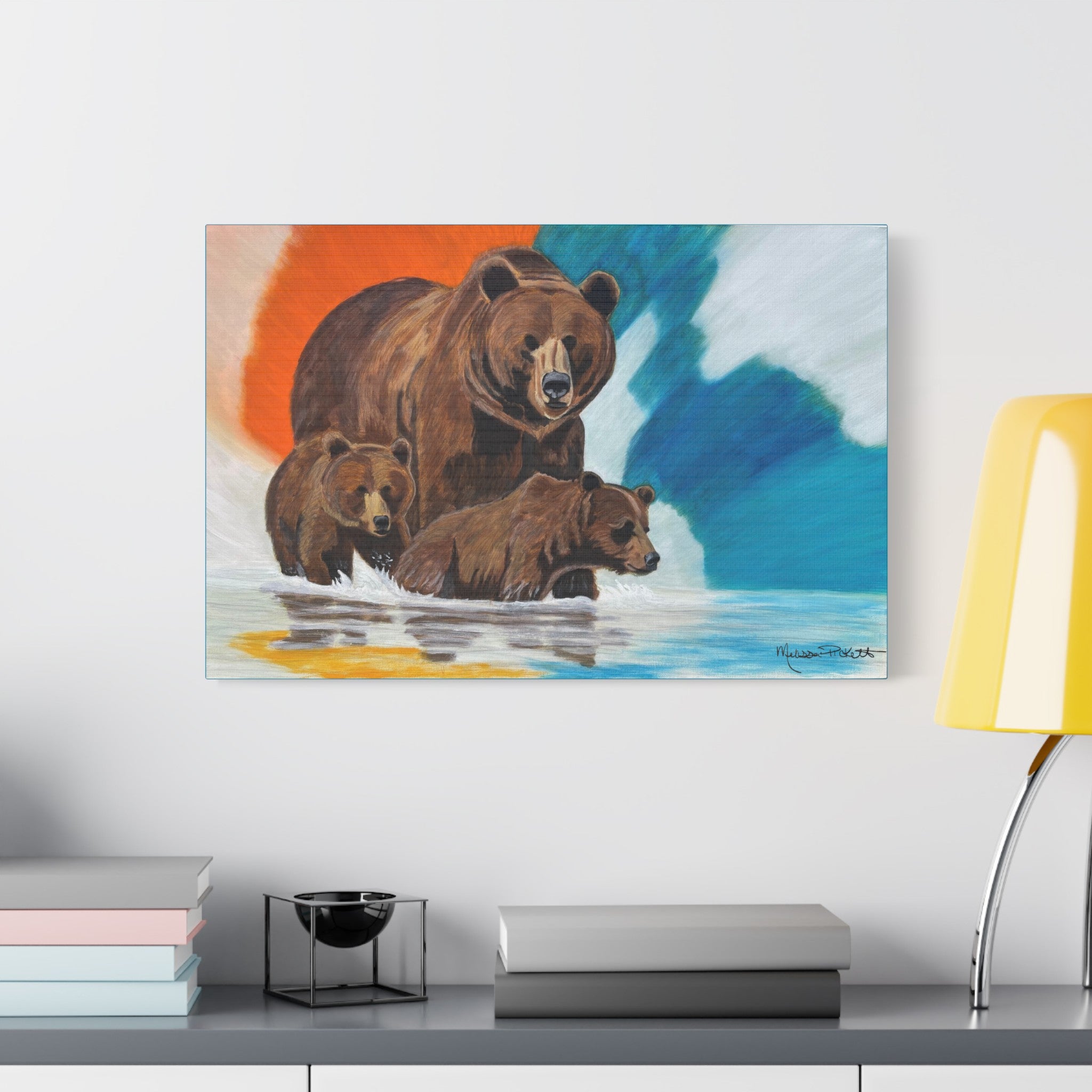 Mother Bear | Satin Canvas, Stretched