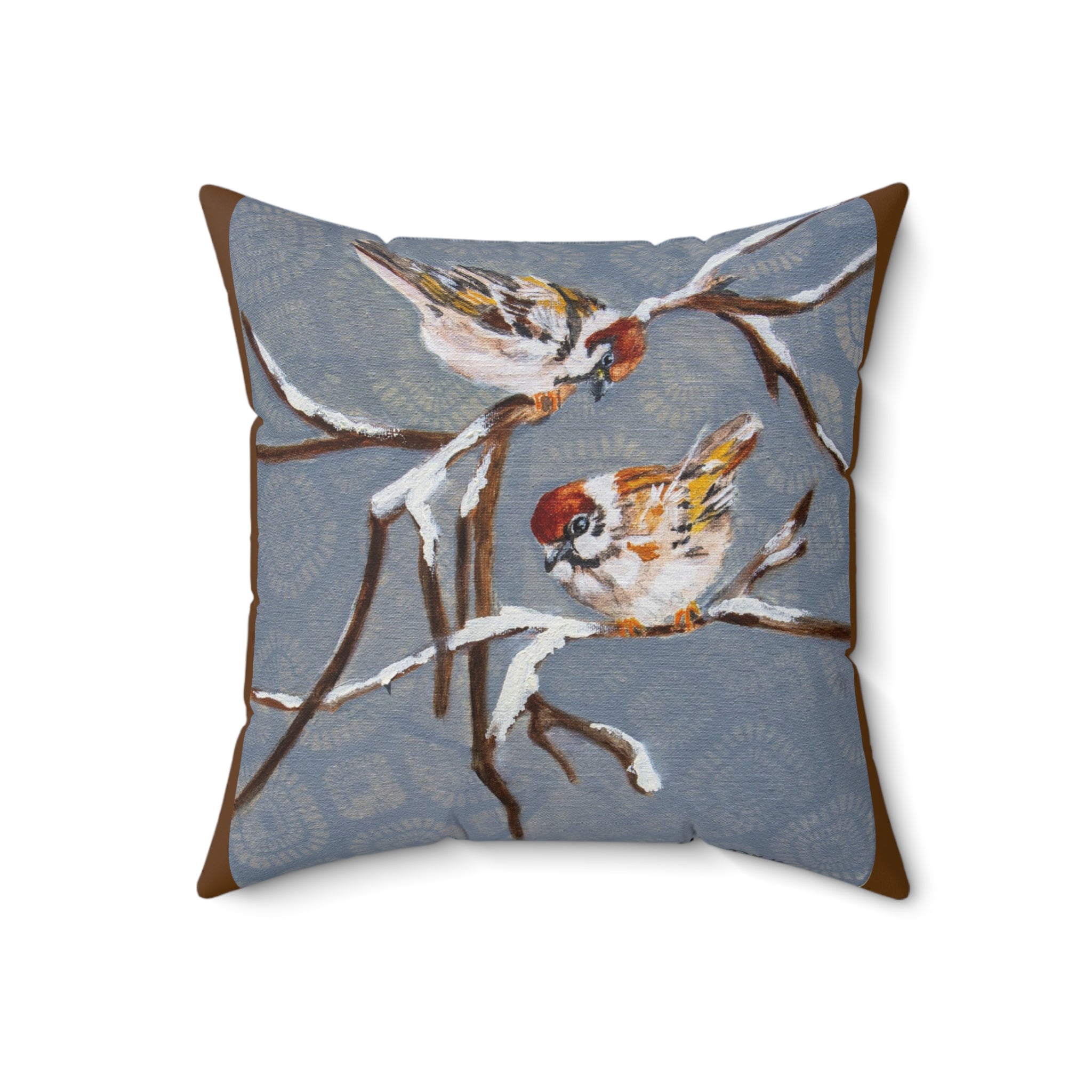 Two Birds | Spun Polyester Square Pillow