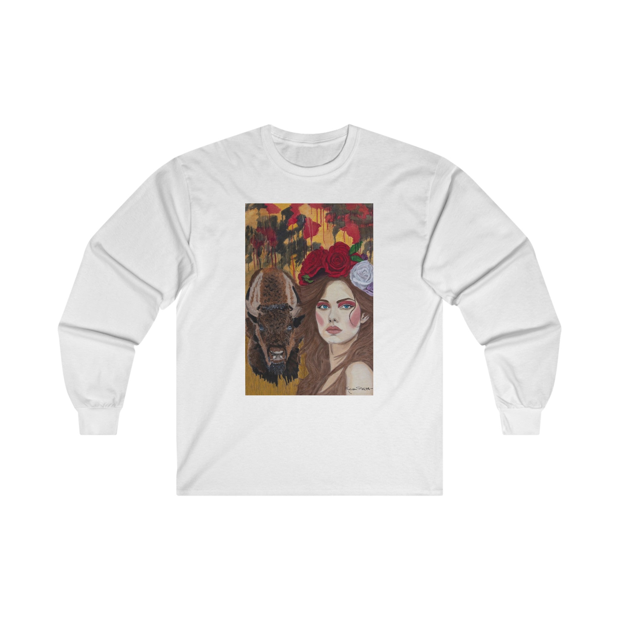 Woman & Bison | Unisex Ultra Cotton Long Sleeve Tee