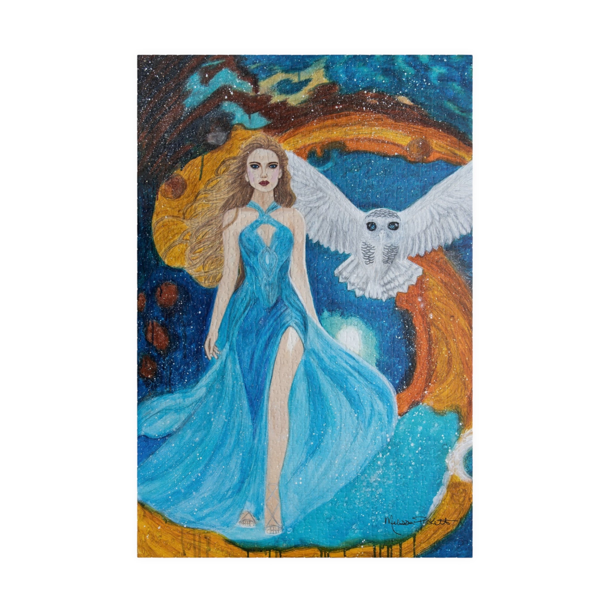 Galaxy Girl with Owl | Puzzle (110, 252, 520, 1014-piece)