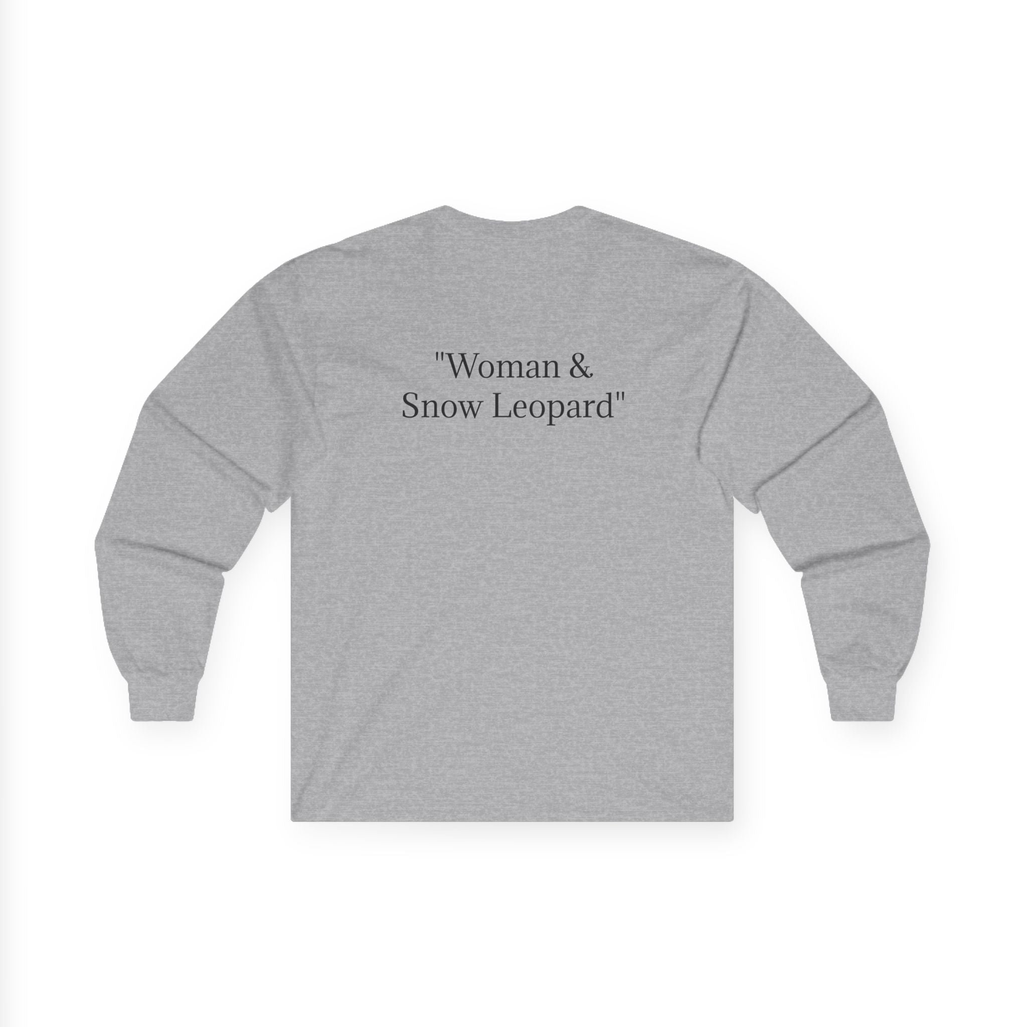 Woman & Snow Leopard | Unisex Ultra Cotton Long Sleeve Tee