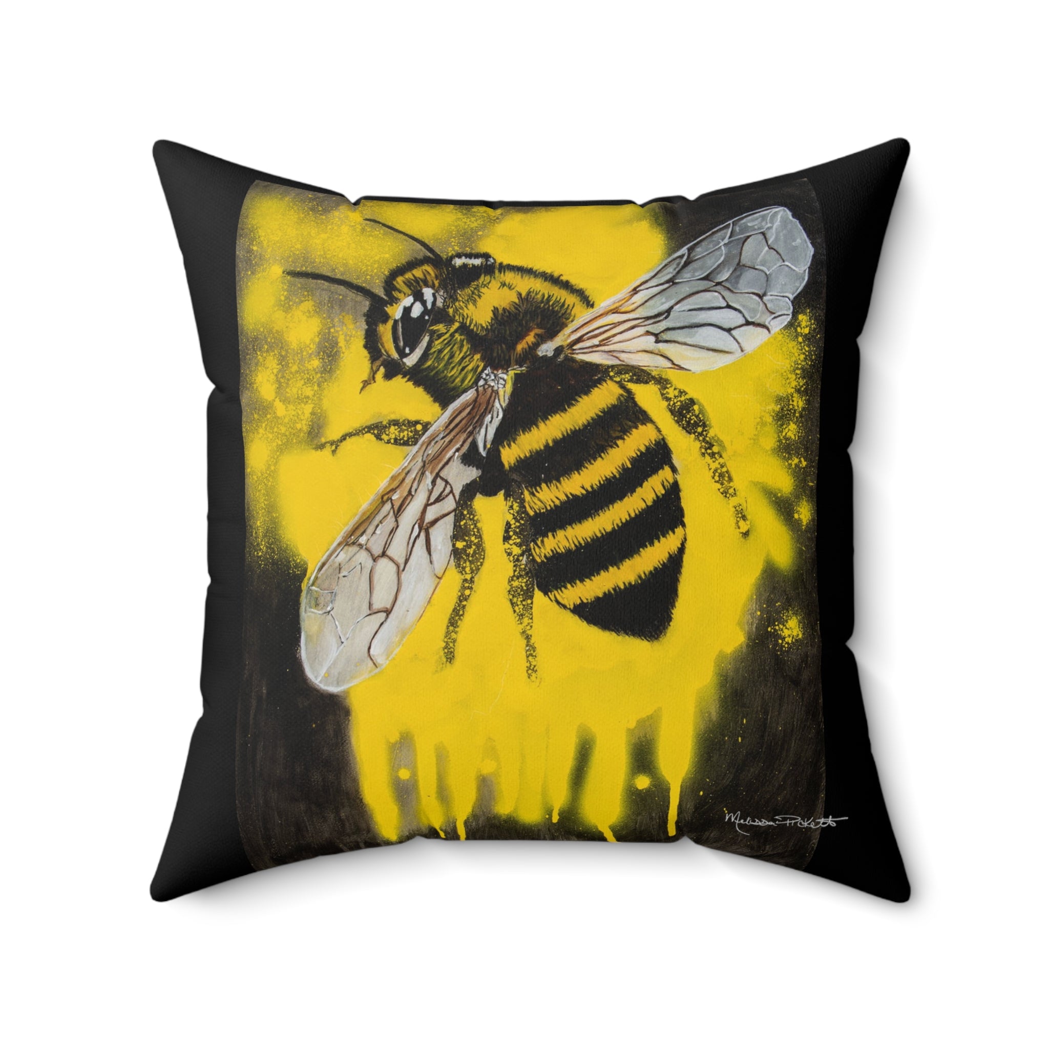 Bee on Pollen | Spun Polyester Square Pillow