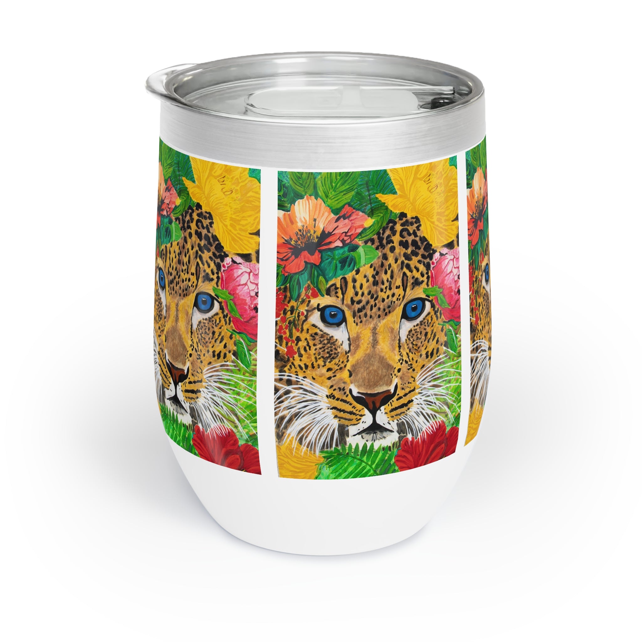 Jaguar & Flowers | Chill Wine Tumbler