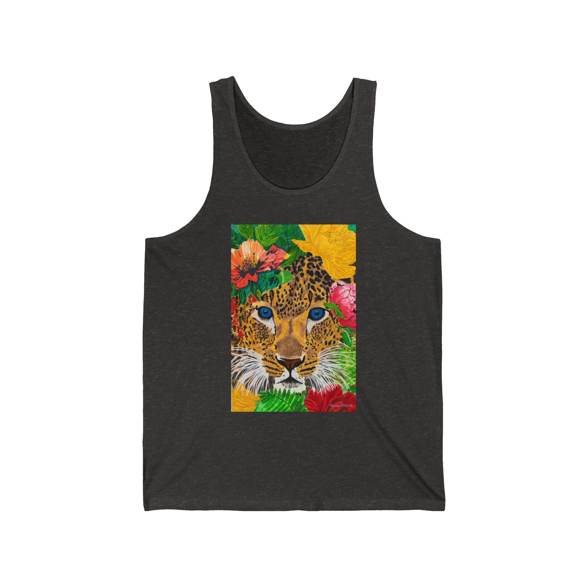 Jaguar & Flowers | Unisex Jersey Tank