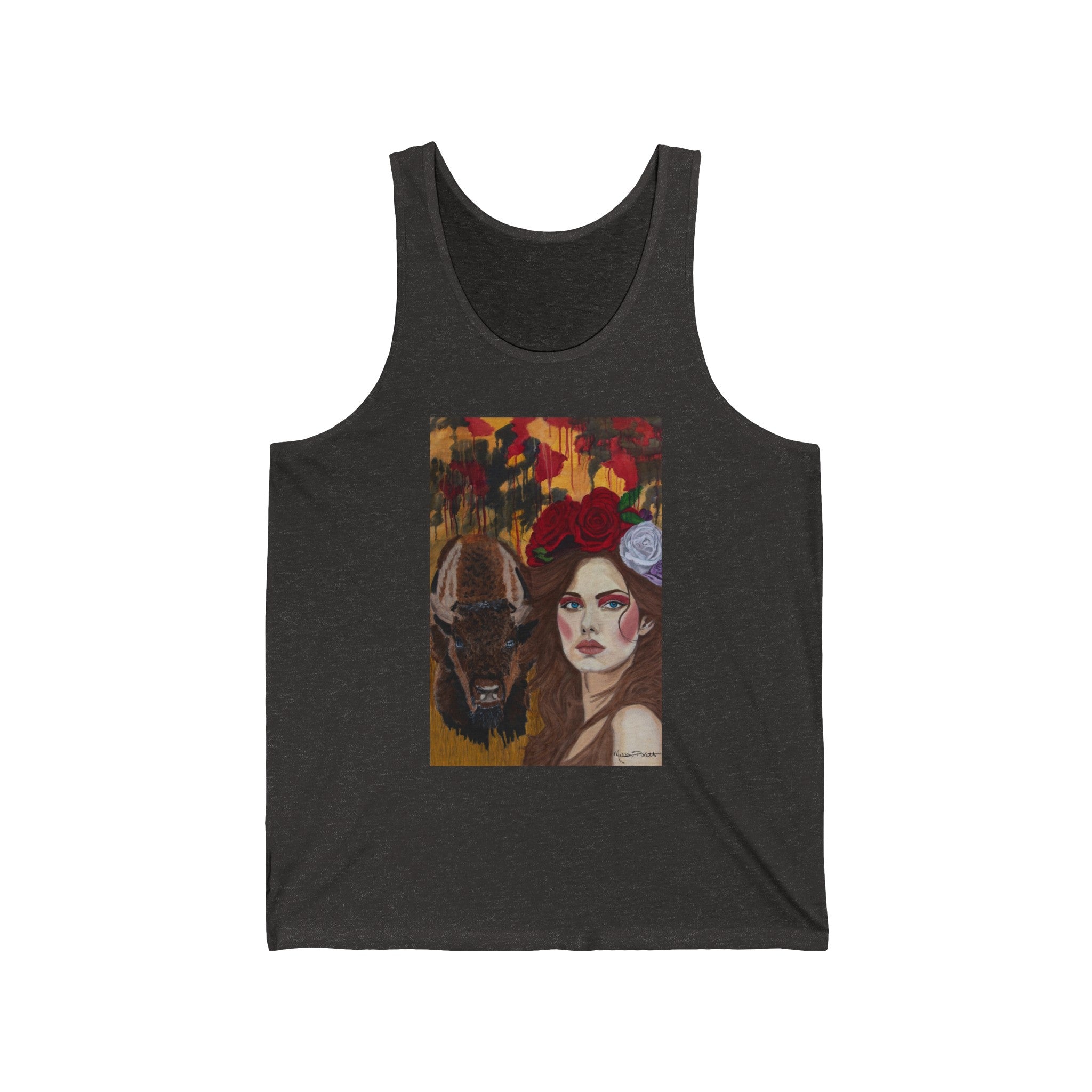 Woman & Bison | Unisex Jersey Tank