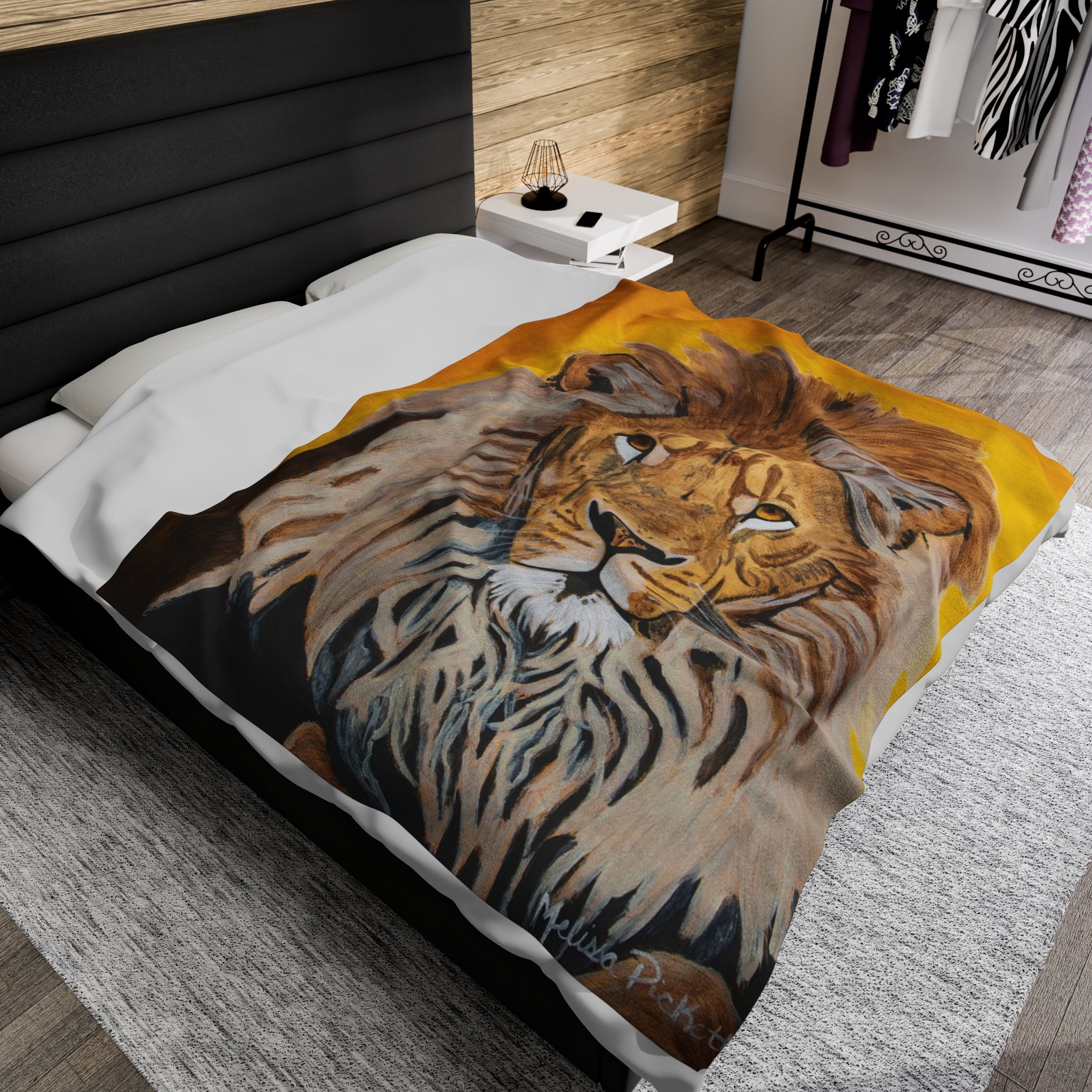 Lion | Velveteen Plush Blanket