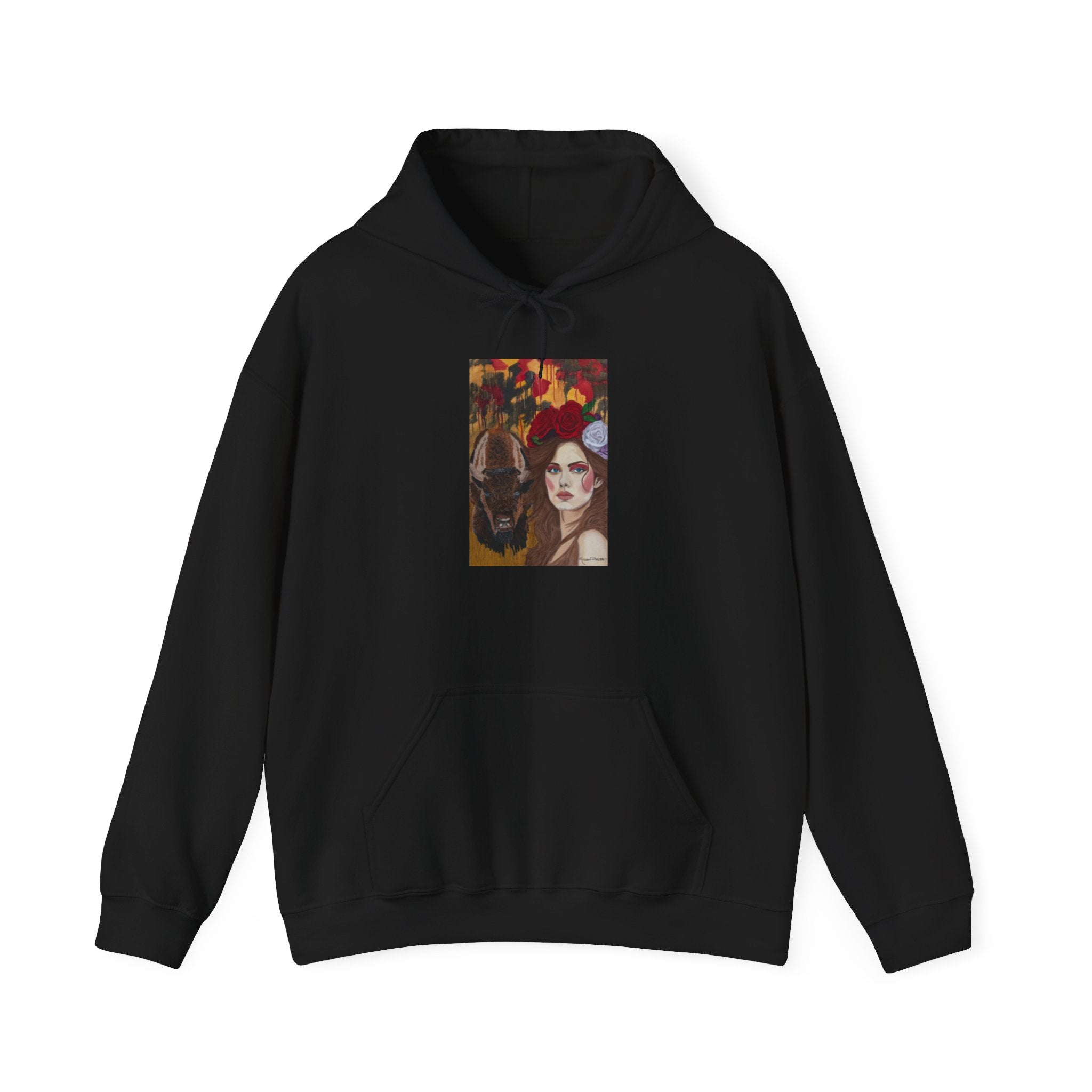 Woman & Bison | Unisex Heavy Blend™ Hooded Sweatshirt