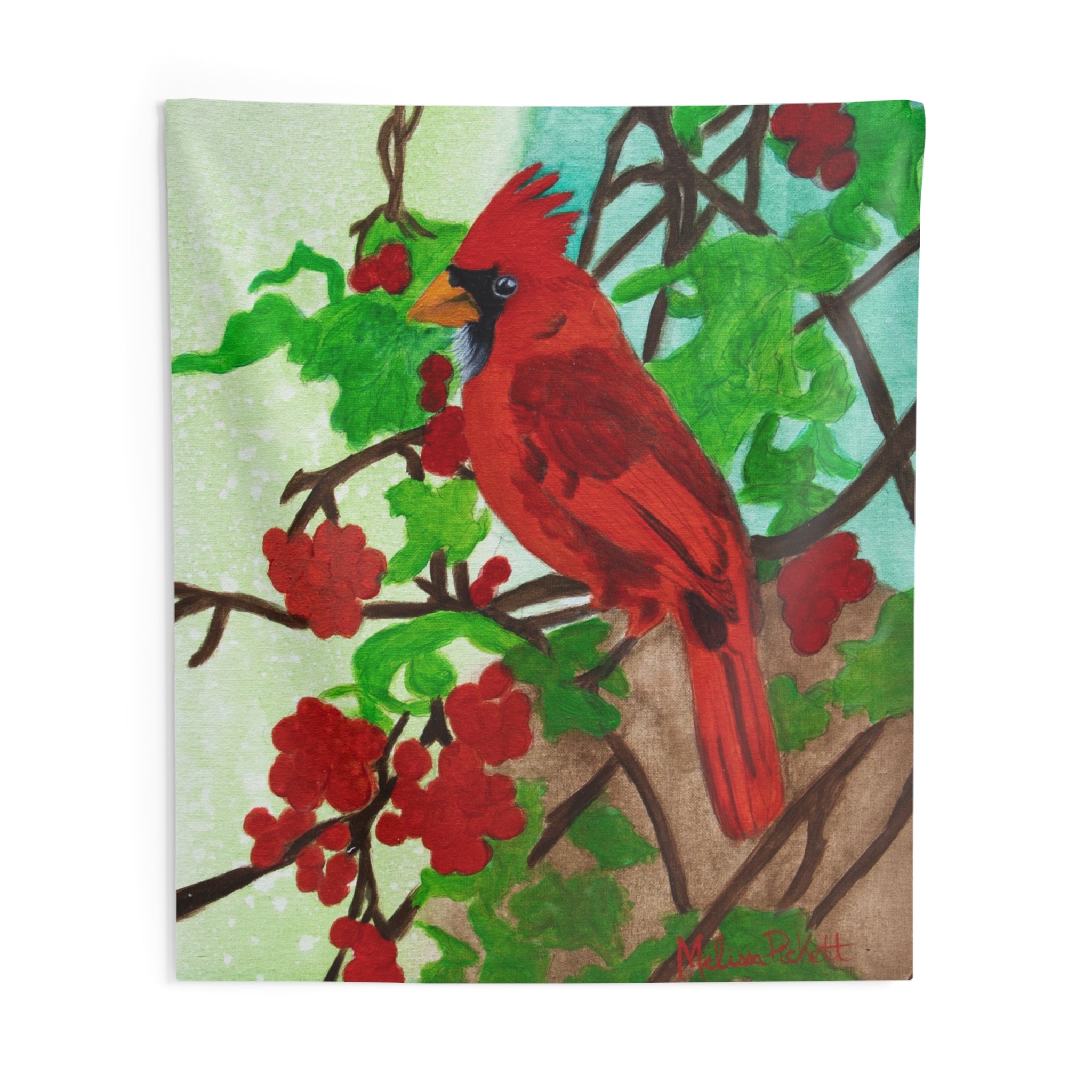 Cardinal (Green) | Indoor Wall Tapestries