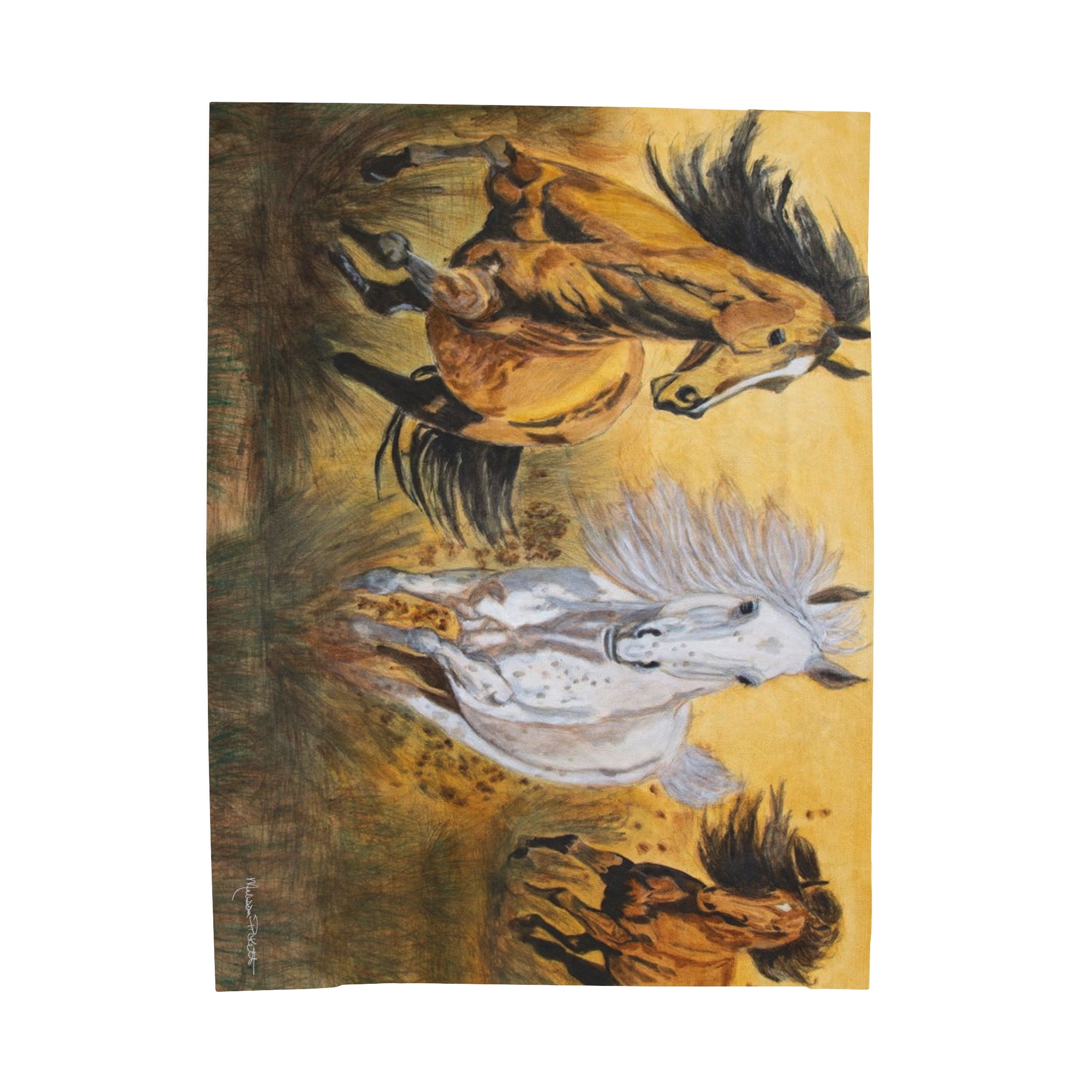 Wild Horses | Velveteen Plush Blanket