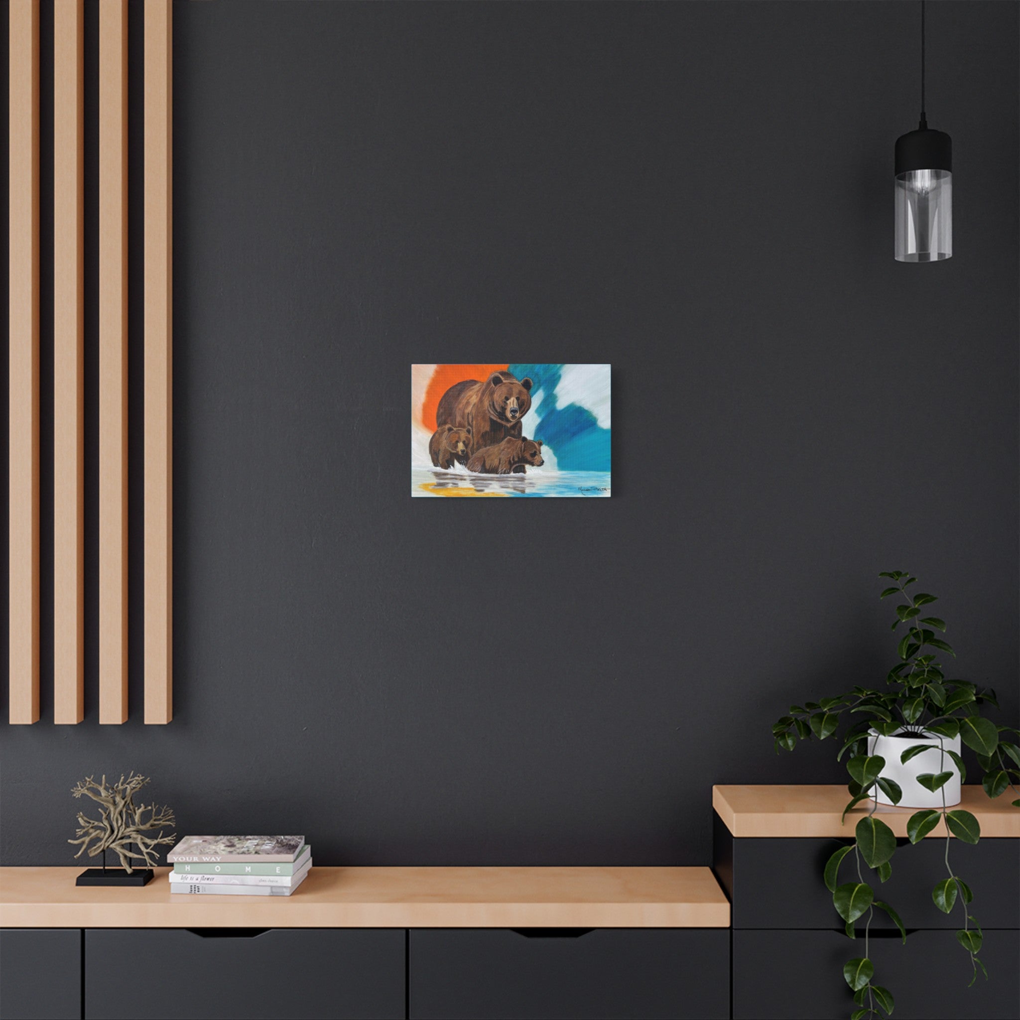 Mother Bear | Satin Canvas, Stretched