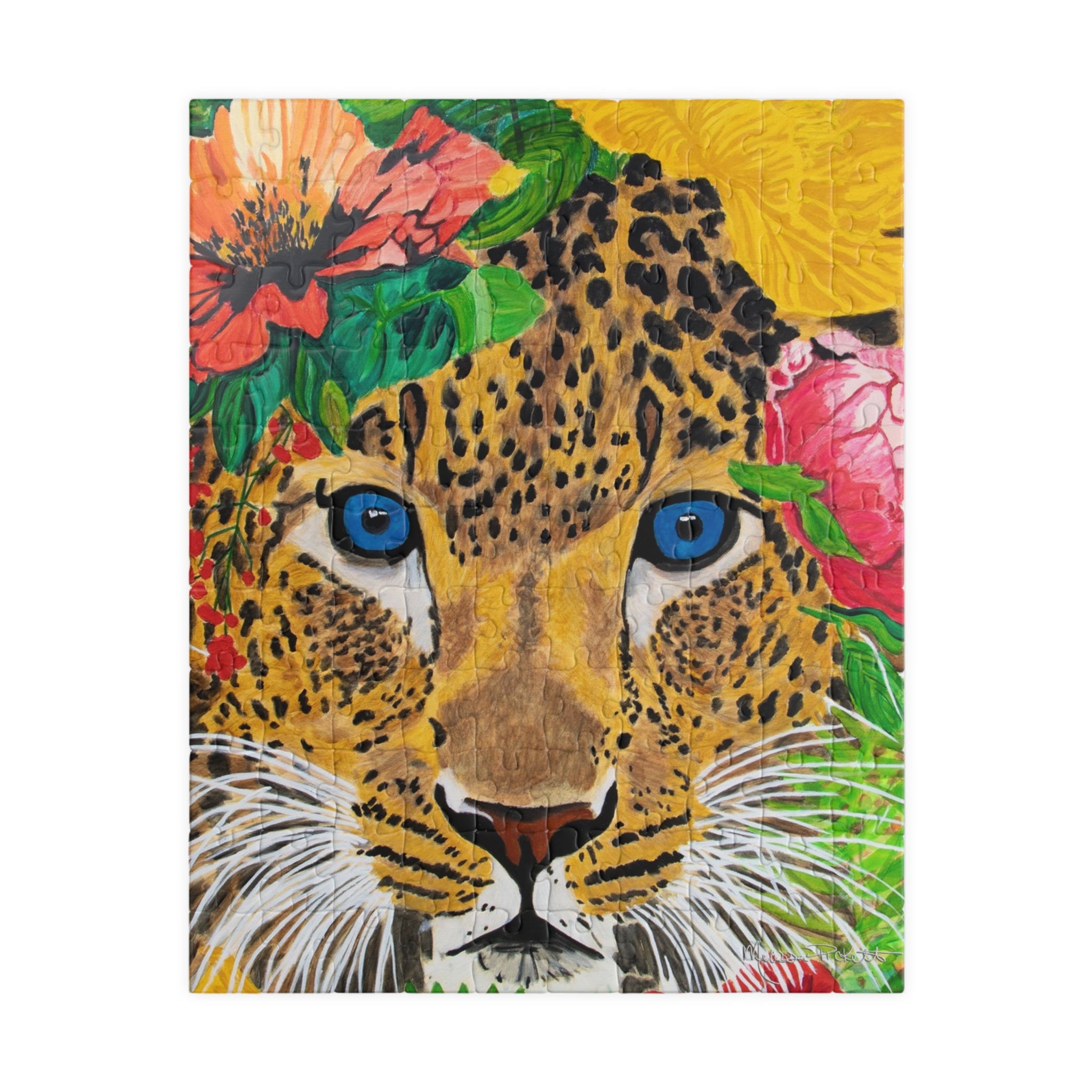 Jaguar & Flowers | Puzzle (110, 252, 520, 1014-piece)